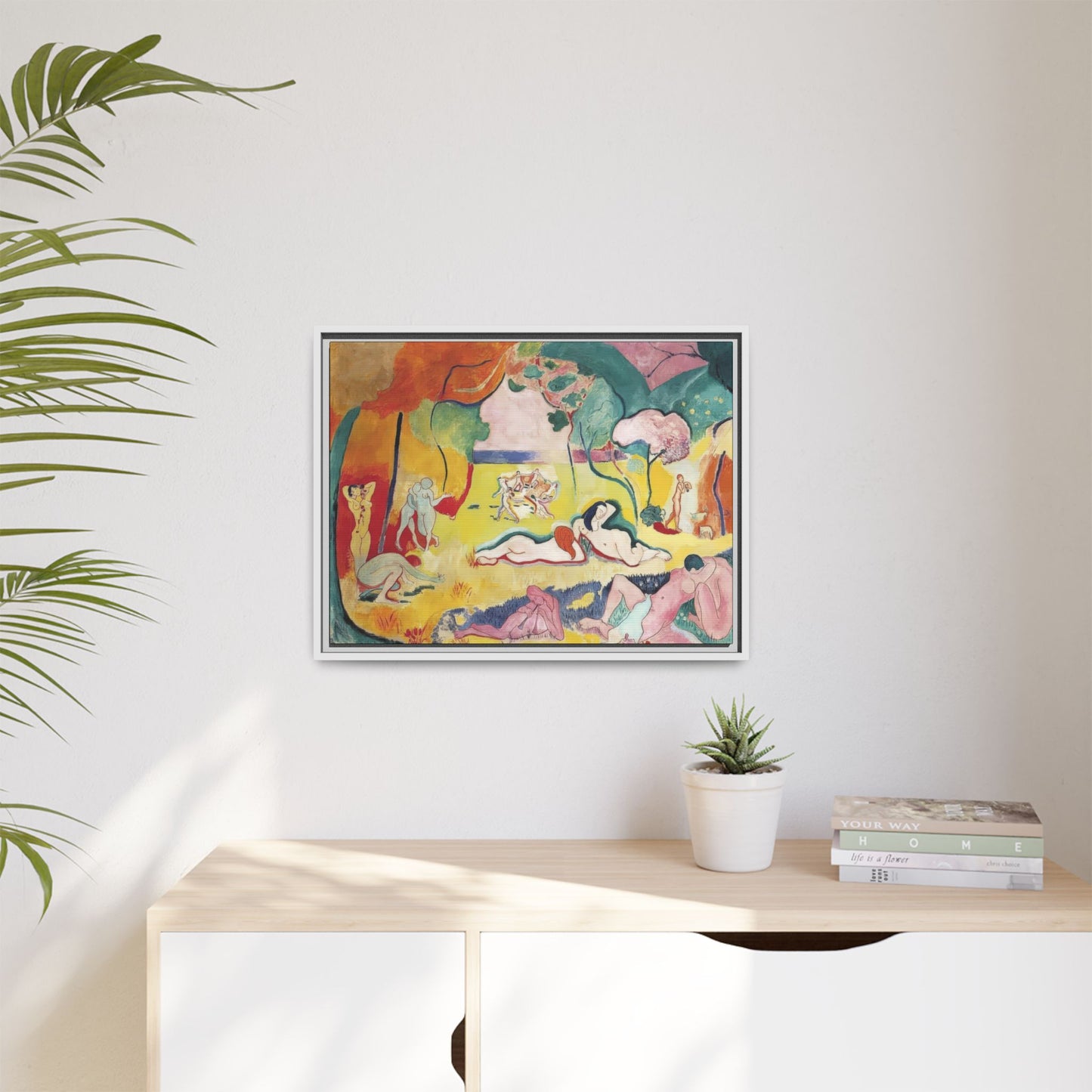 Matisse, Henri - The Joy of Life (1905) - Matte Canvas, Framed