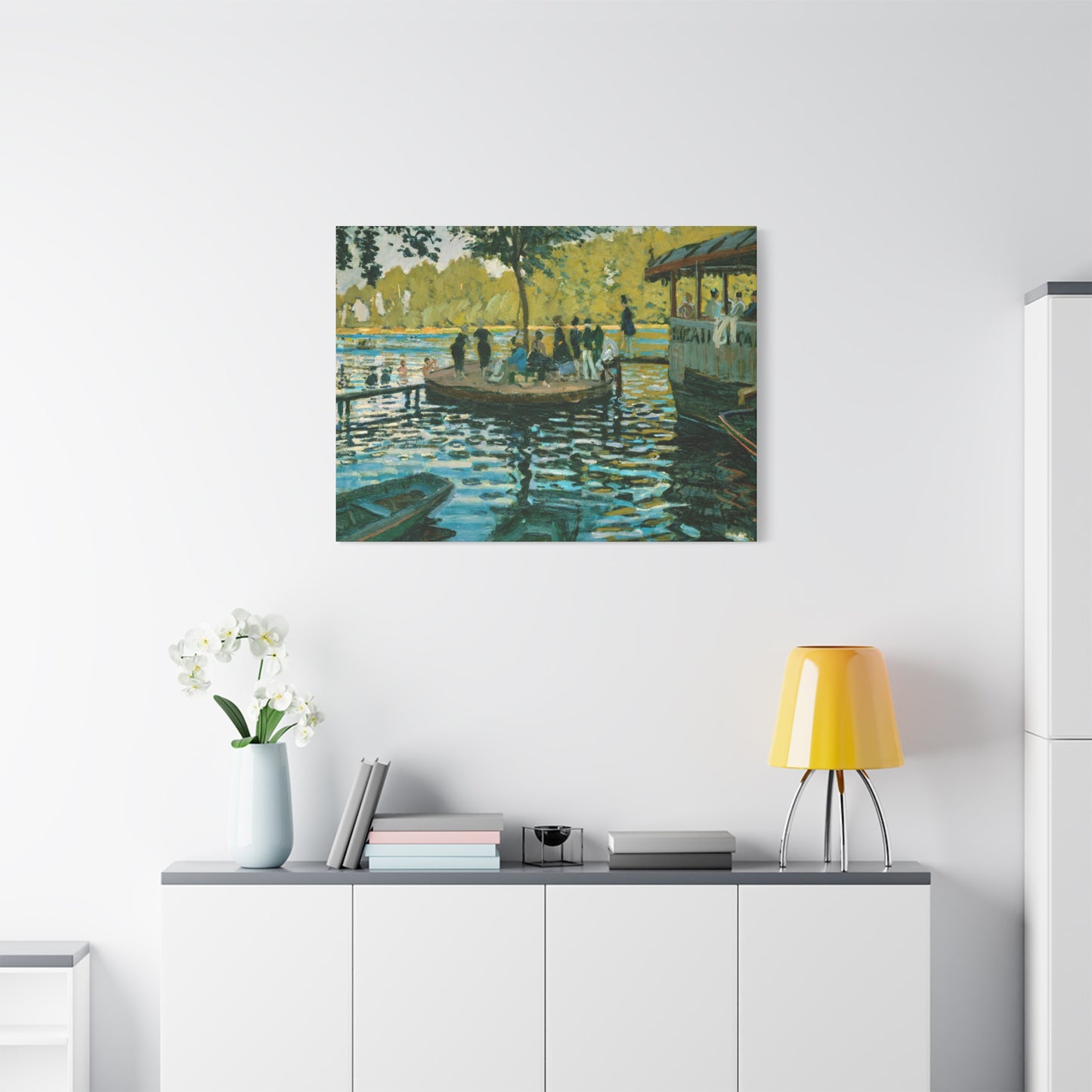 Monet, Claude - La Grenouillere (1869) - Canvas Block, unframed