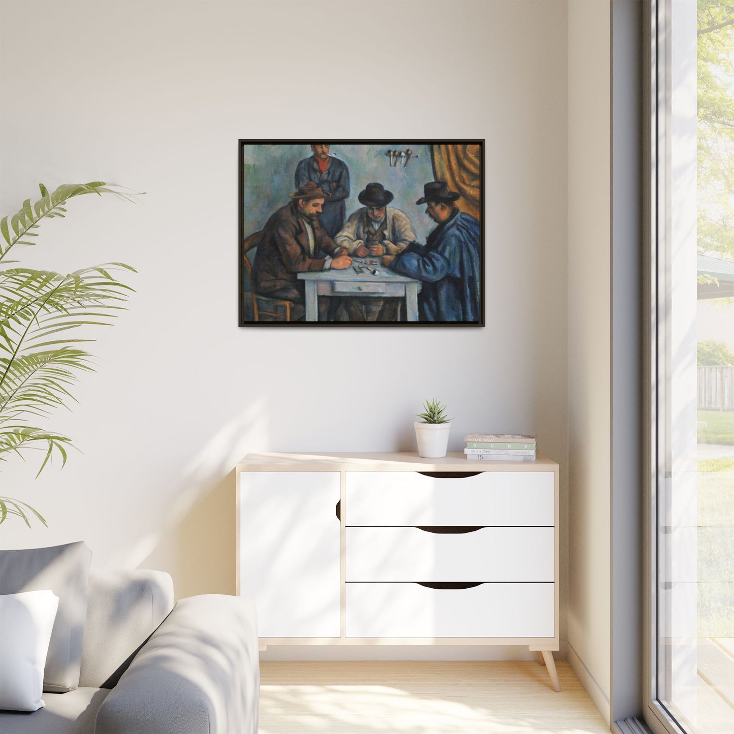 Cézanne, Paul - The Card Players (1892) - Matte Canvas, Framed
