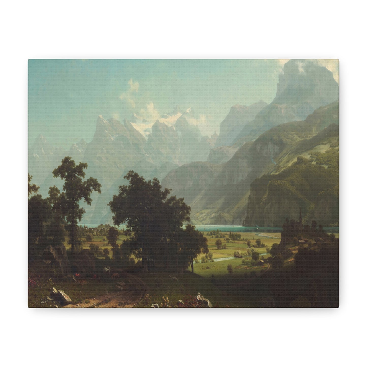 Bierstadt, Albert - Lake Lucerne (1858) - Canvas Block, unframed