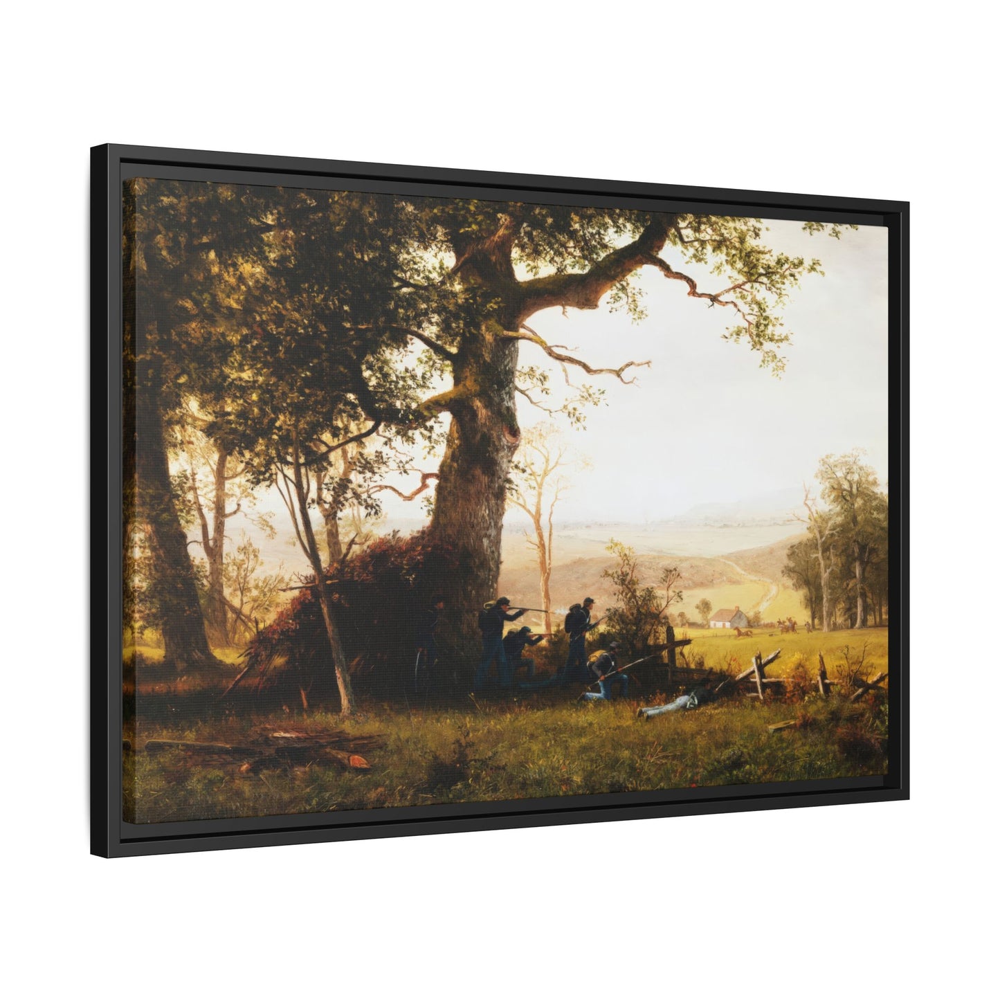 Bierstadt, Albert -  Guerrilla Warfare (1861) - Matte Canvas, Framed