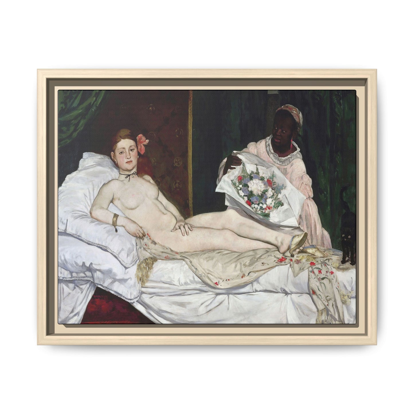 Manet, Édouard - Olympia (1870) - Matte Canvas, Framed