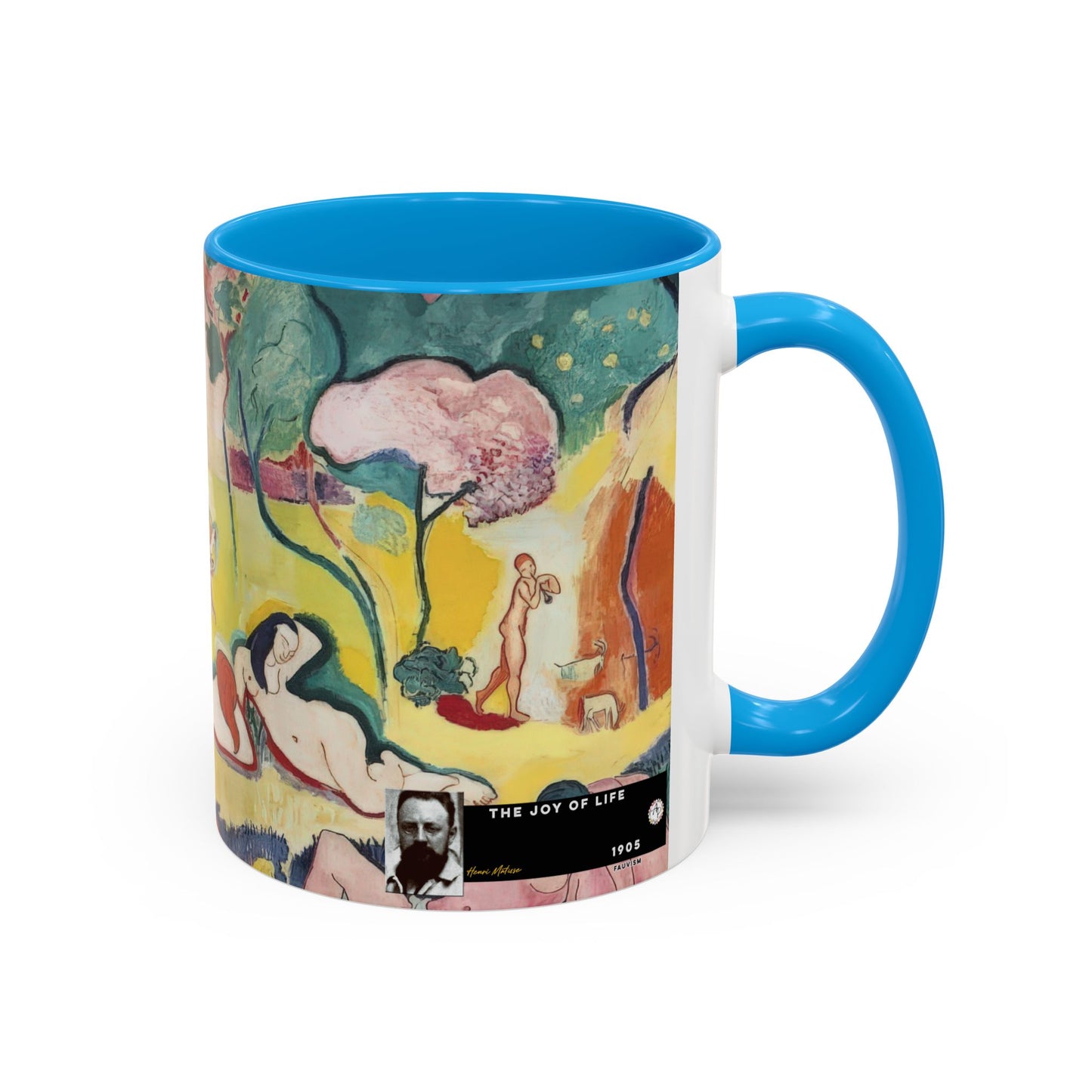 Matisse, Henri - The Joy of Life (1905) - Colorful Accent Mugs