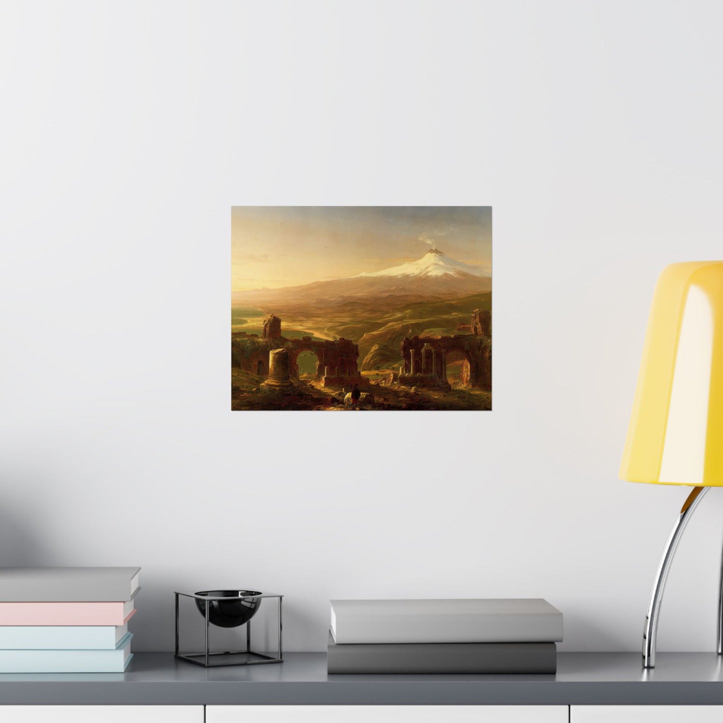 Cole. Thomas - Mount Etna from Taormina (1843) - Satin Posters