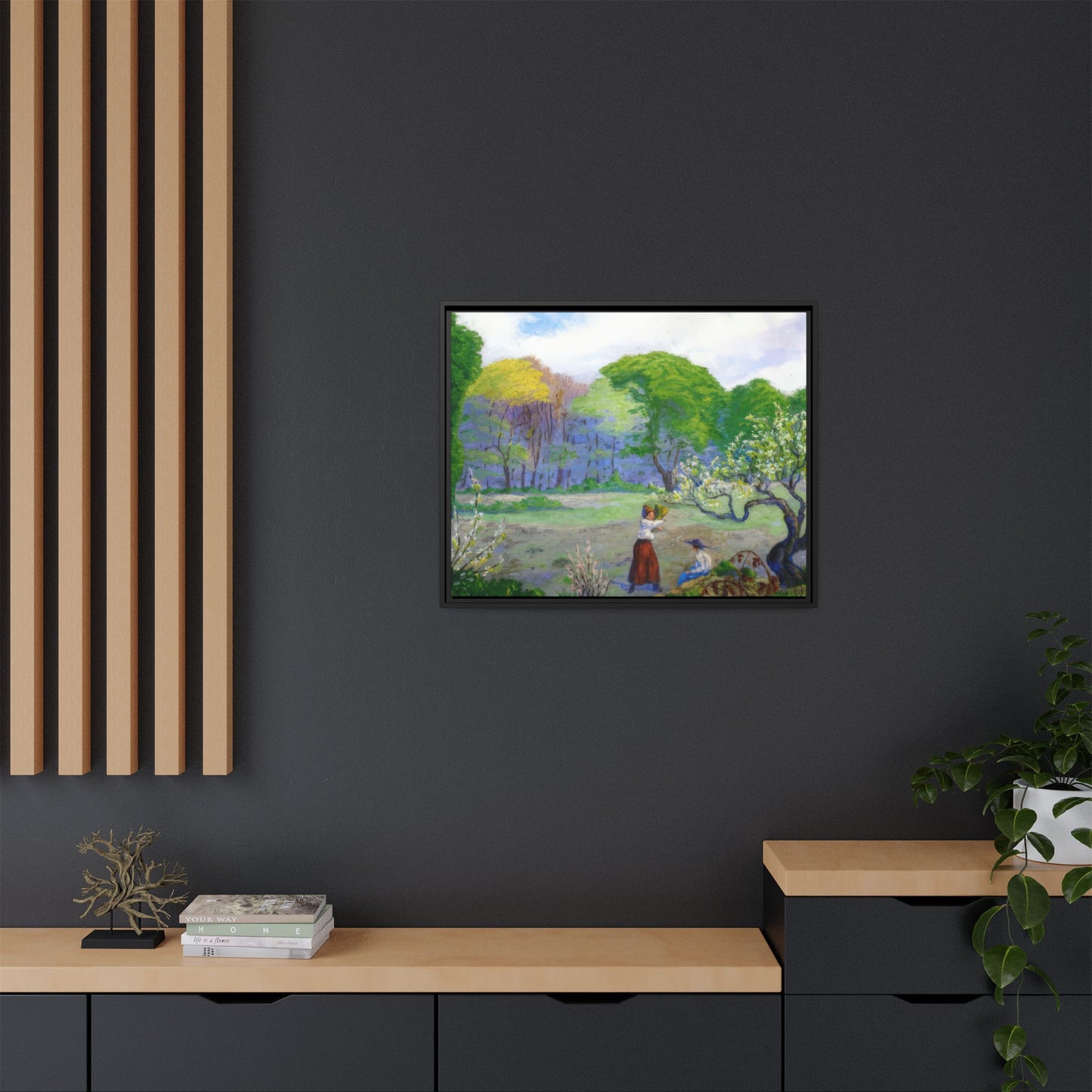 Ranson, Paul - Picking Flowers (1890) - Matte Canvas, Framed