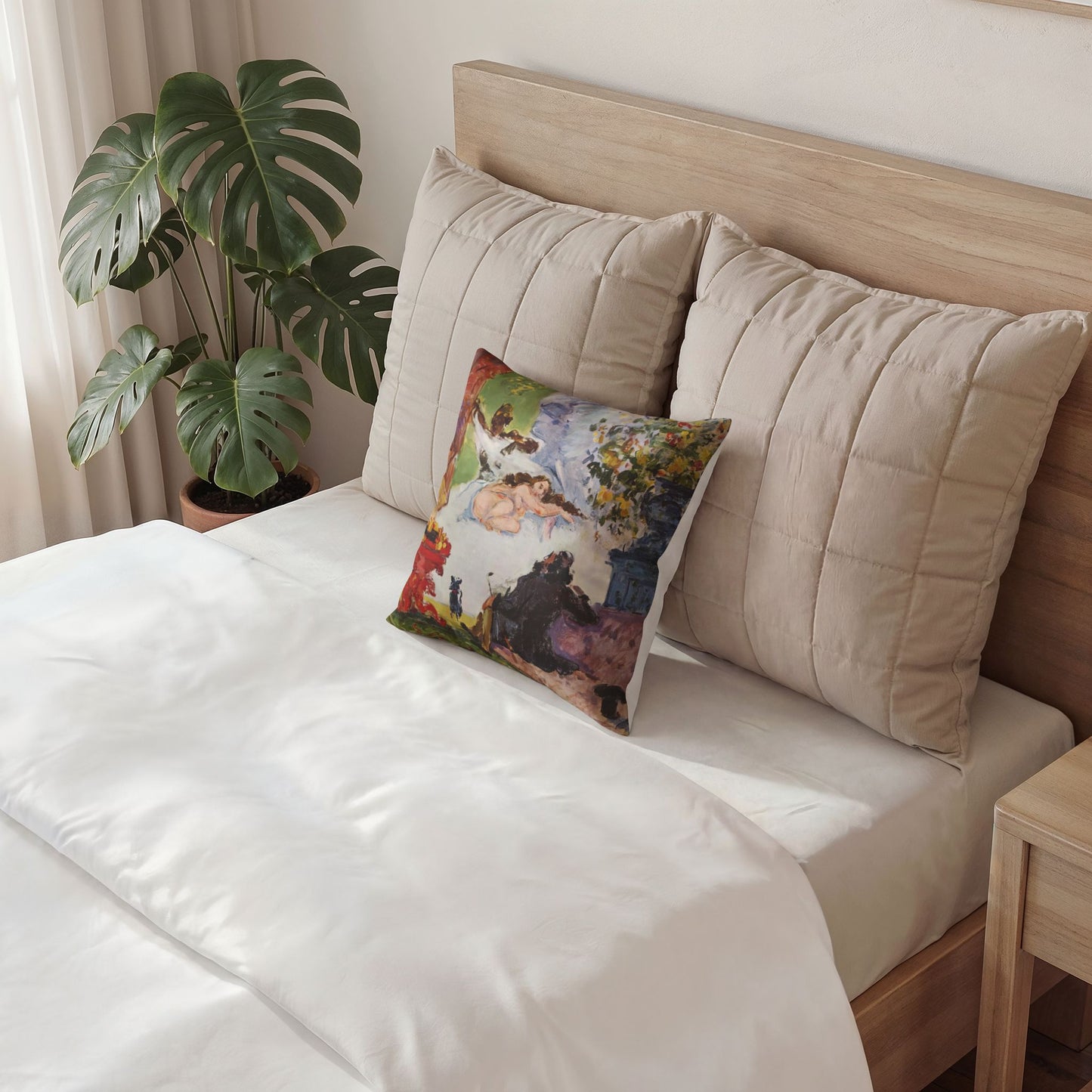 Cézanne, Paul - A Modern Olympia (1874) - Poly Velvet Pillow