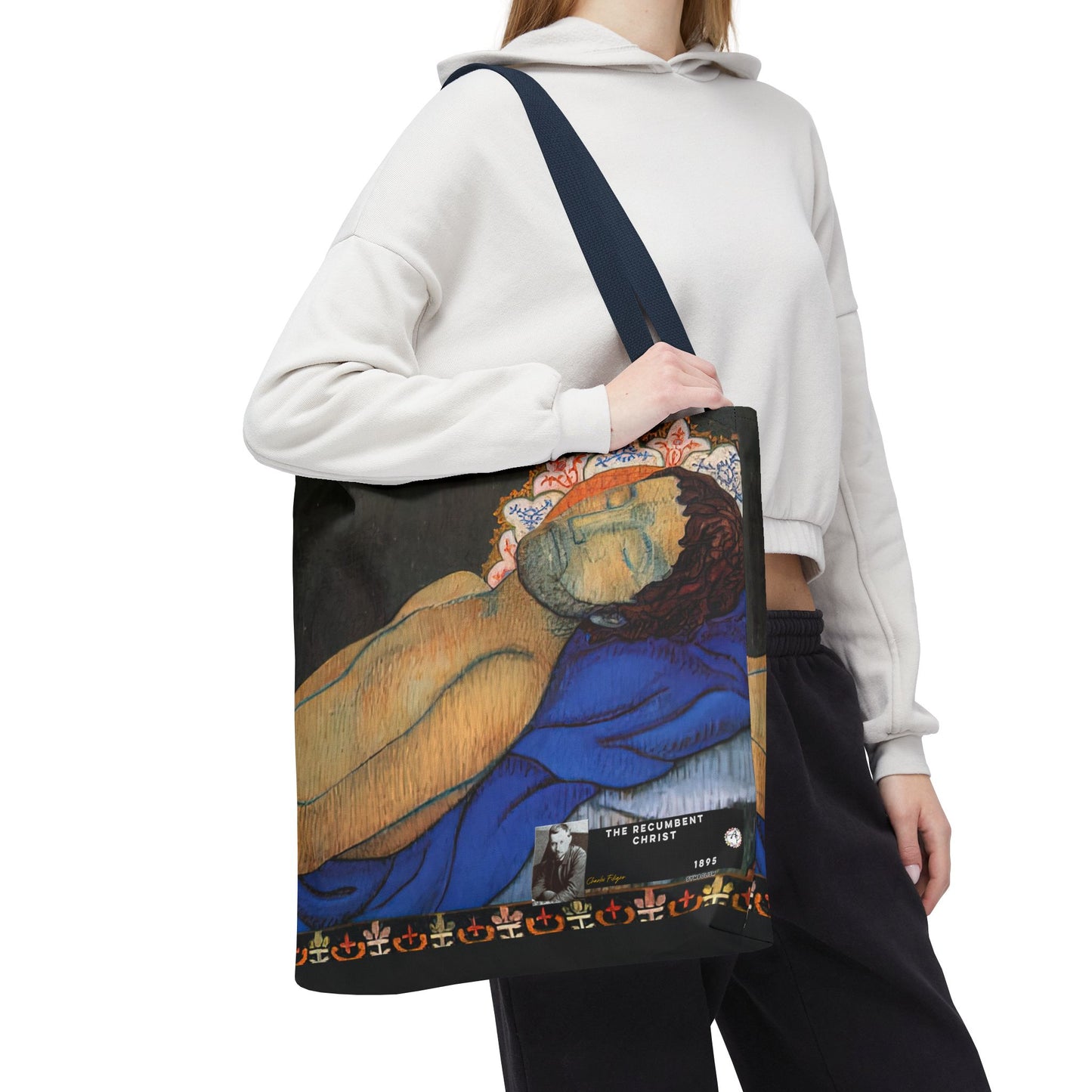 Filiger, Charles - The Recumbent Christ (1895) - Tote Bag
