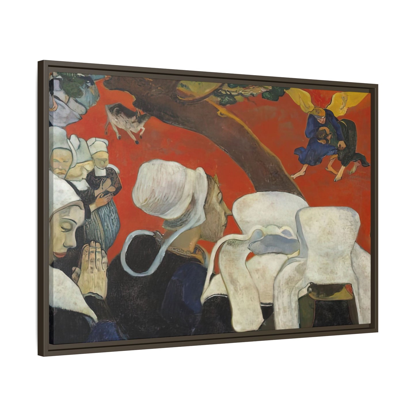 Gauguin, Paul - Vision of the Sermon (Jacob Wrestling with the Angel) (1888) - Matte Canvas, Framed