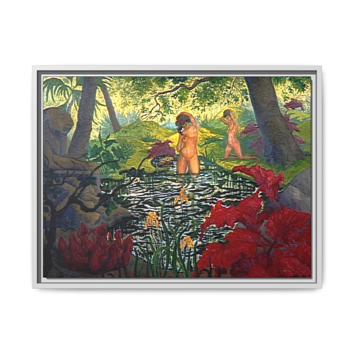 Ranson, Paul - The Lotus Bather (1906) - Matte Canvas, Framed