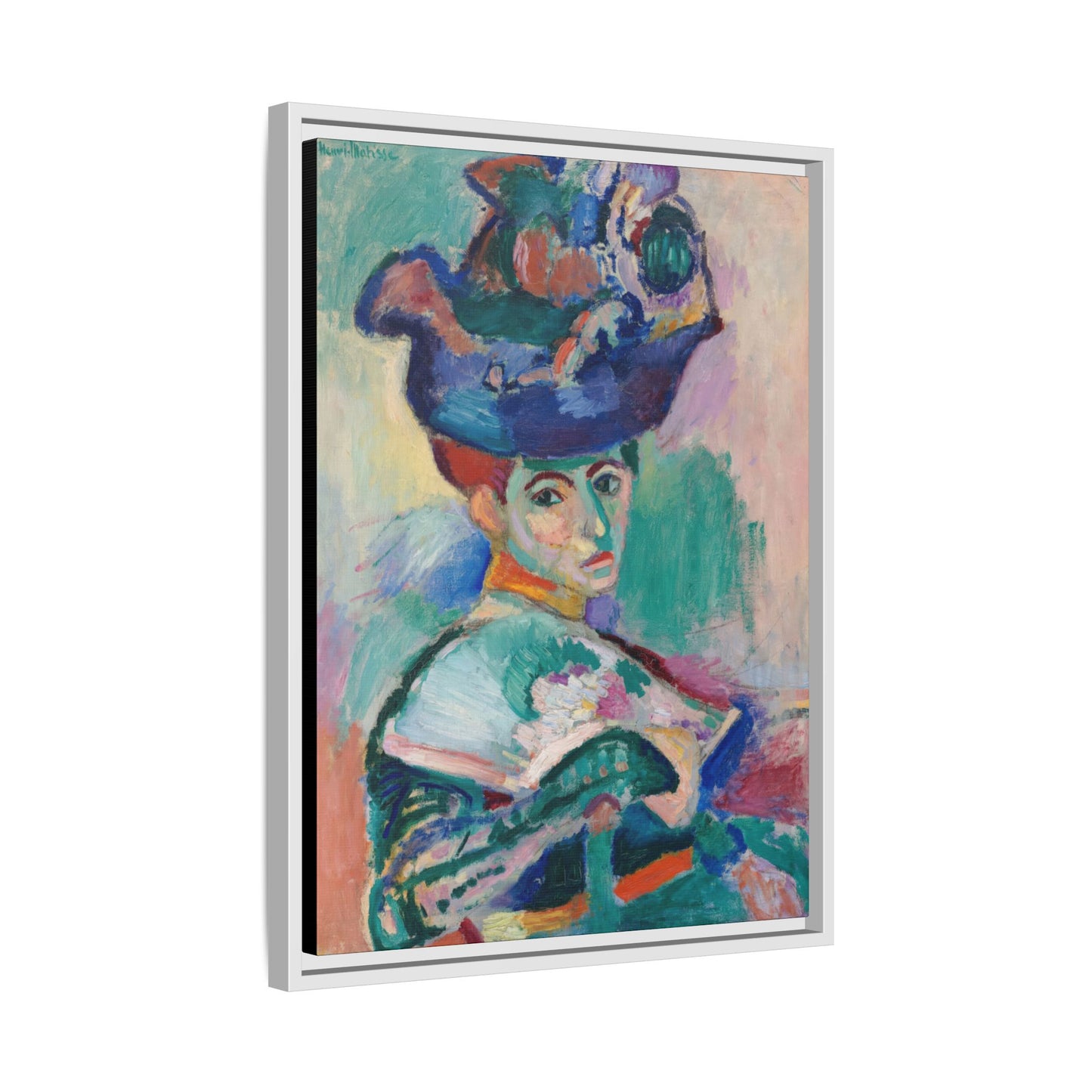 Matisse, Henri - Woman with a Hat (1905) - Matte Canvas, Framed