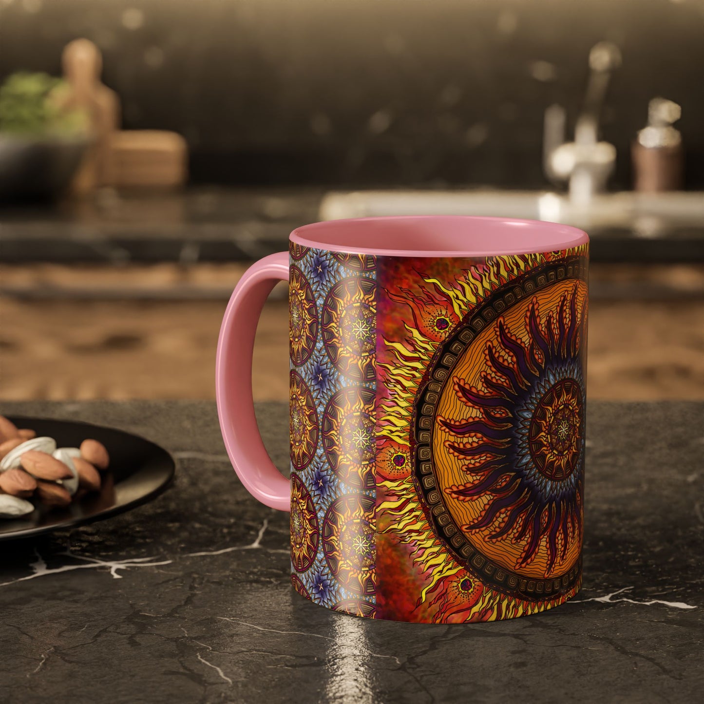 Pacio, Adam - Solar Disc Mandala - Colorful Accent Mugs