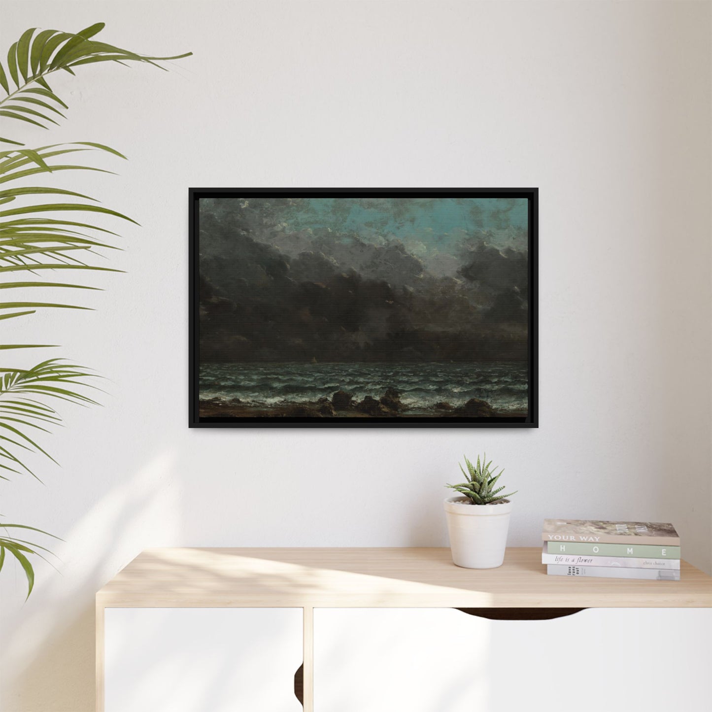 Courbet, Gustave - The Sea (1865) - Matte Canvas, Framed