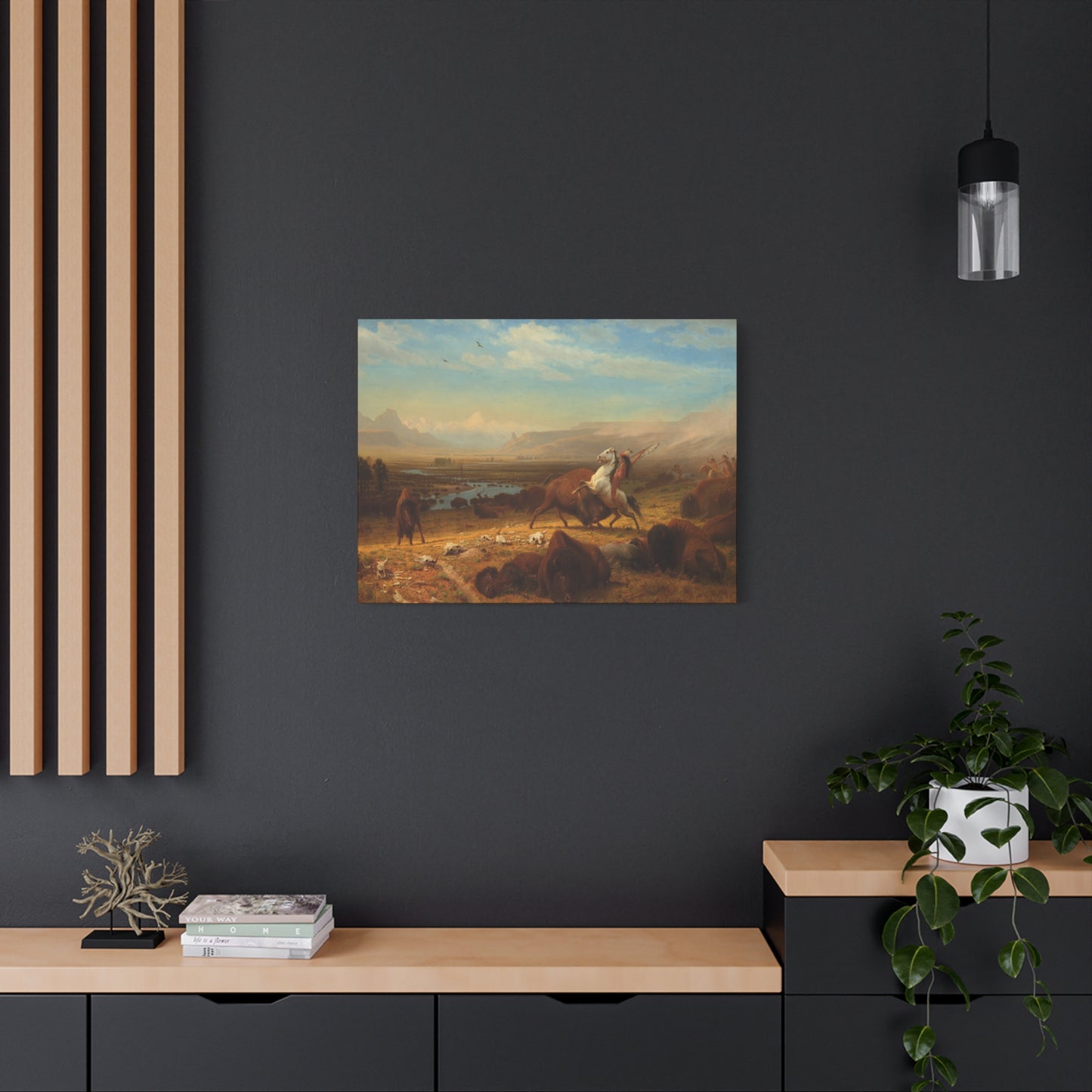 Bierstadt, Albert - The Last of the Buffalo  (1888) - Canvas Block, unframed