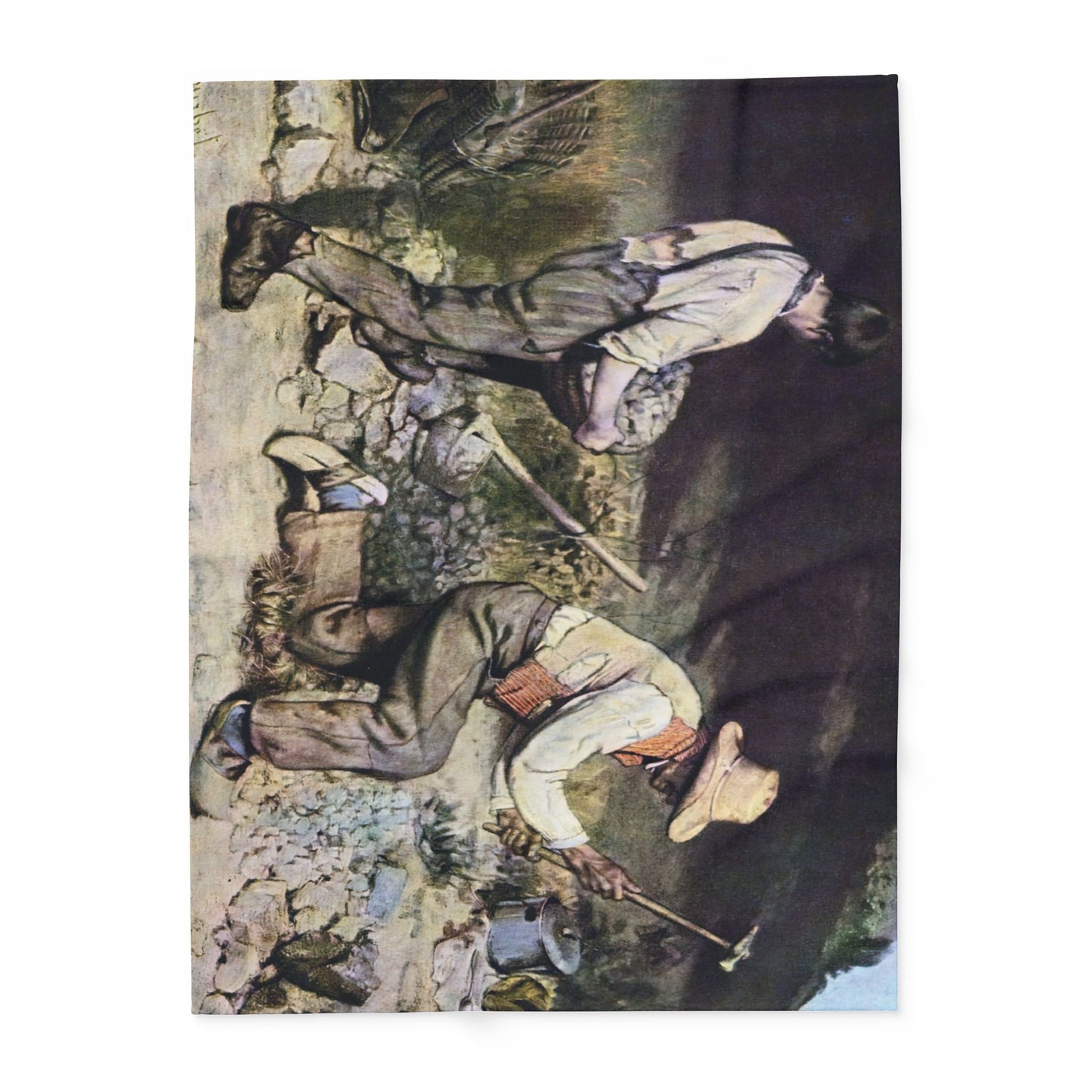 Courbet, Gustave - The Stone Breakers (1850) - Arctic Fleece Blanket