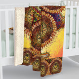 Lion Summer Mandala - Sherpa Fleece Blanket