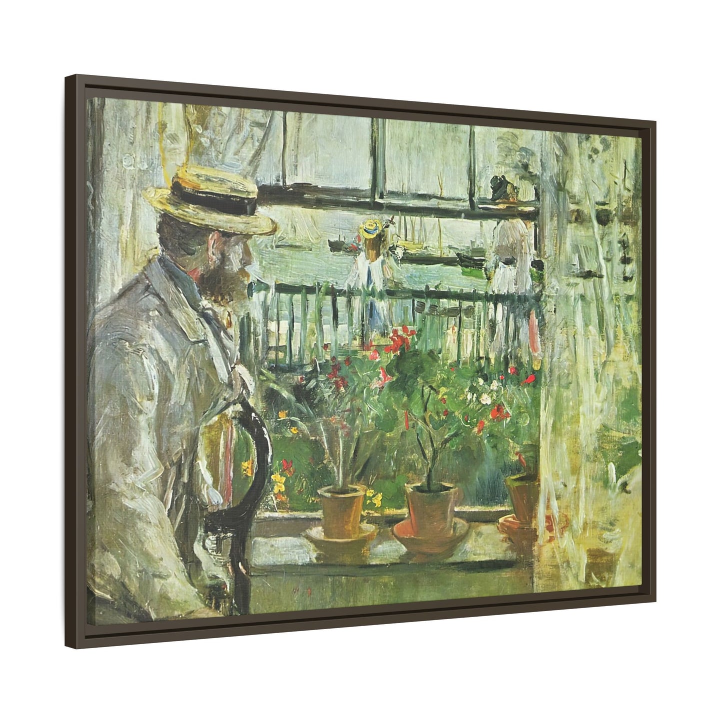 Morisot, Berthe - Eugene Manet on the Isle of Wight (1875) - Matte Canvas, Framed