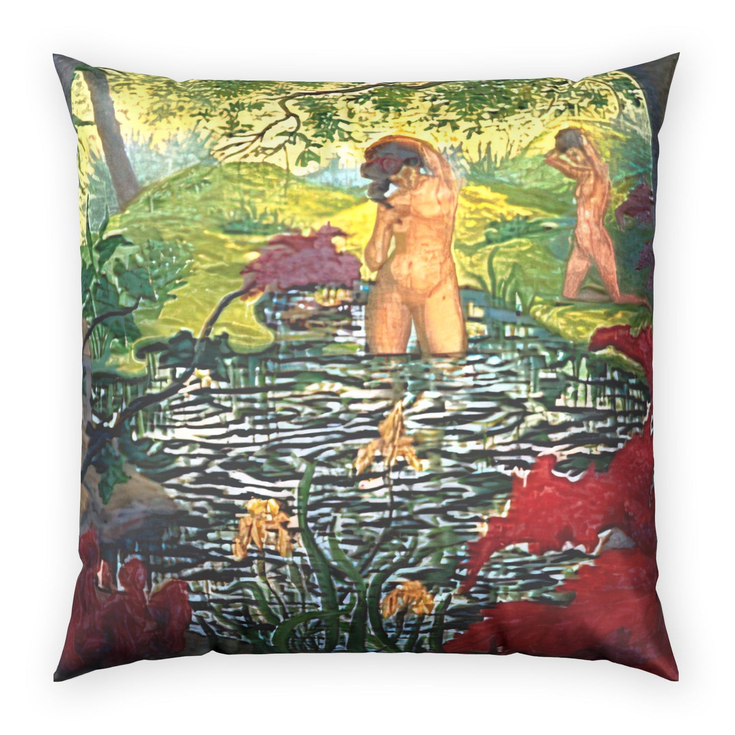 Ranson, Paul - The Lotus Bather (1906) - Poly Velvet Pillow