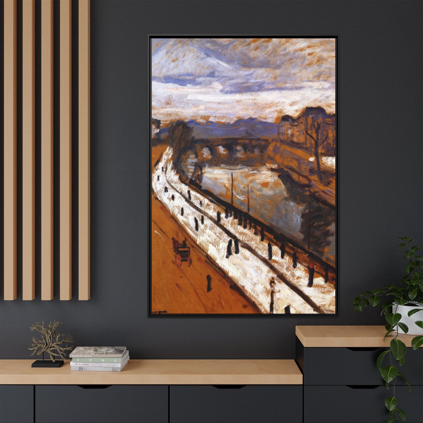 Marquet, Albert - Quai des Grands-Augustins (1905) - Matte Canvas, Framed
