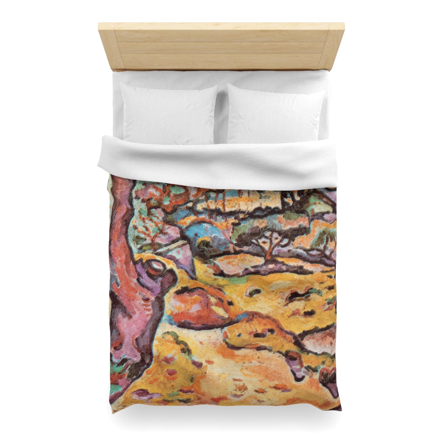 Braque, Georges - Olive Tree near L'Estaque (1906) - Microfiber Duvet Cover