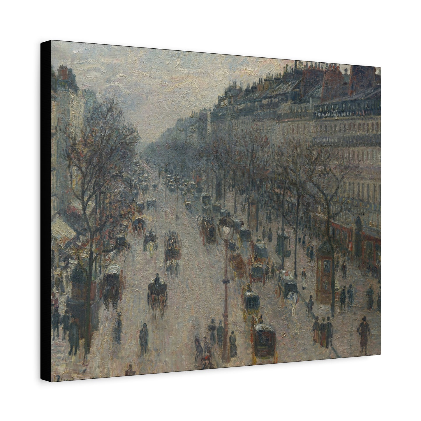 Pissarro, Camille - Boulevard Montmartre, Winter Morning (1897) - Canvas Block, unframed