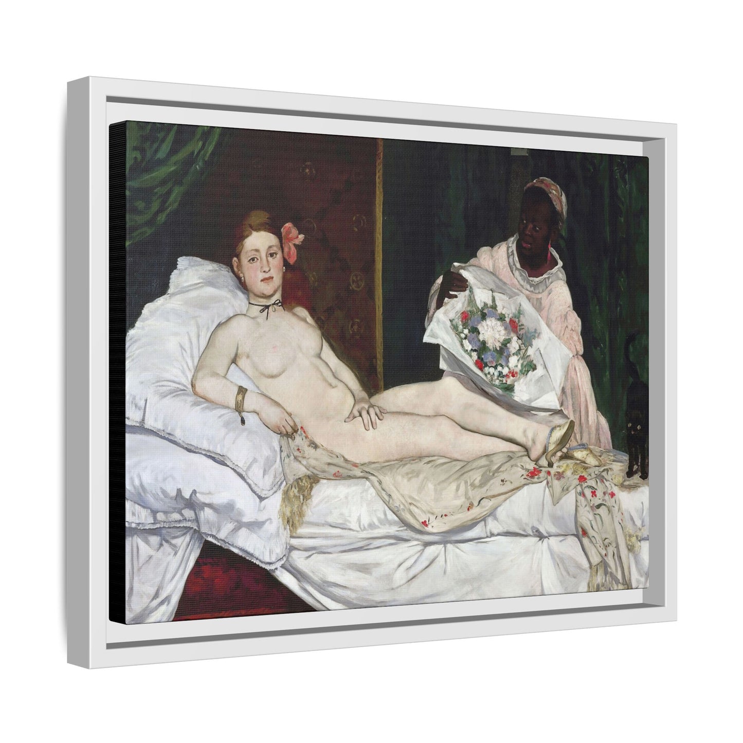 Manet, Édouard - Olympia (1870) - Matte Canvas, Framed