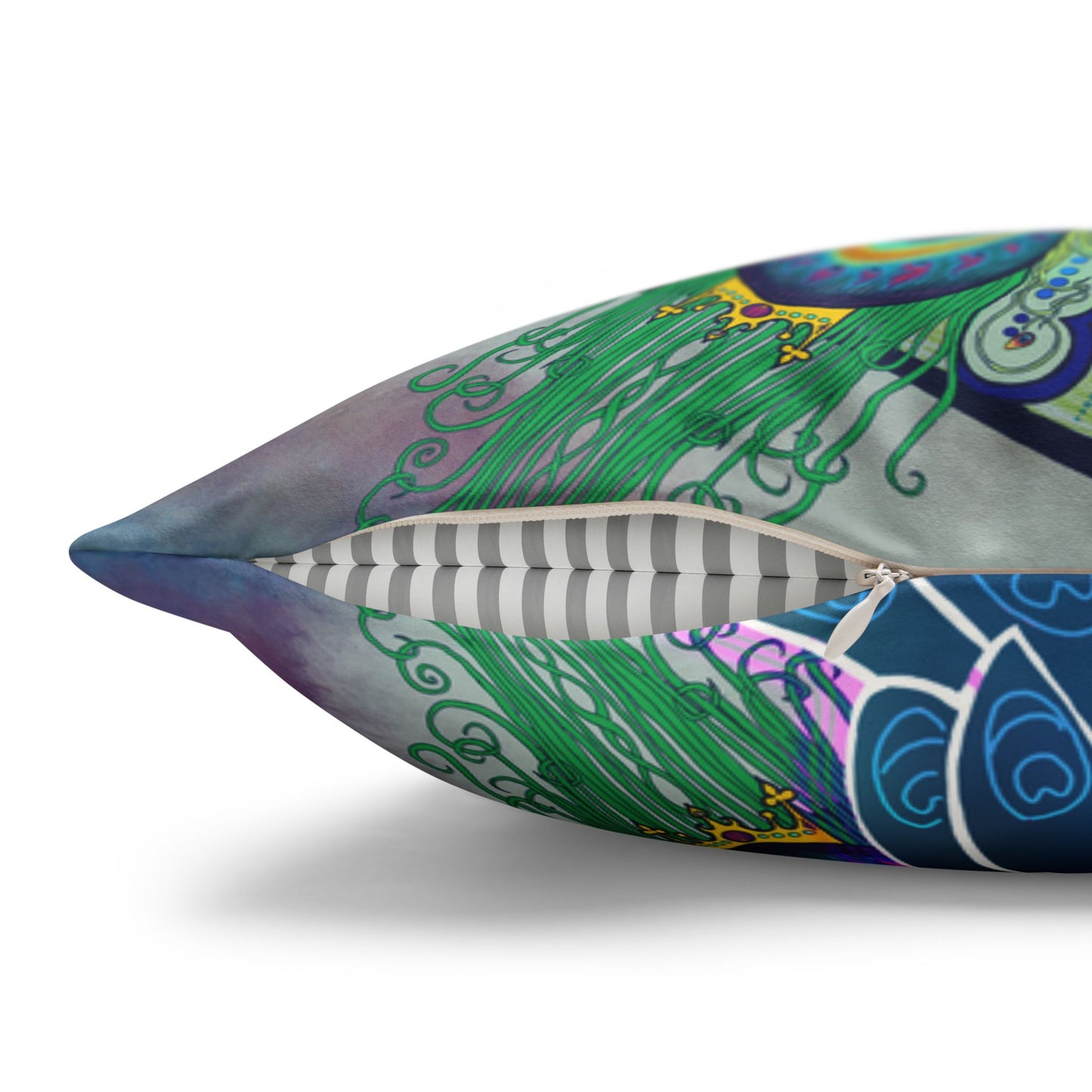 Pacio, Adam - Melek Taus Mandala - Suede Square Pillowcase