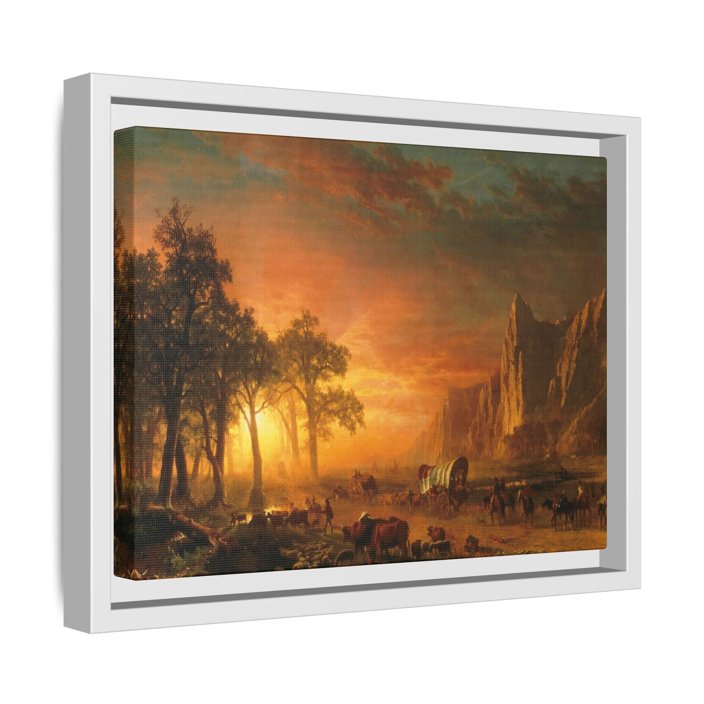 Bierstadt, Albert - Emigrants Crossing the Plains (1867) - Matte Canvas, Framed