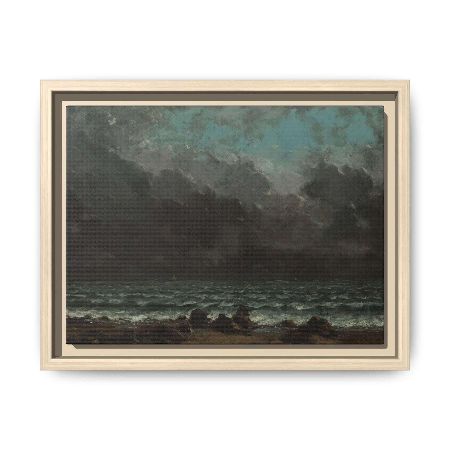 Courbet, Gustave - The Sea (1865) - Matte Canvas, Framed