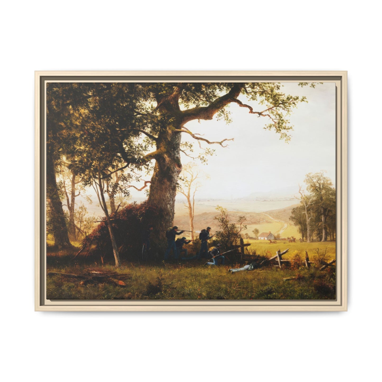 Bierstadt, Albert -  Guerrilla Warfare (1861) - Matte Canvas, Framed