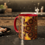 Lion Summer Mandala - Colorful Accent Mugs