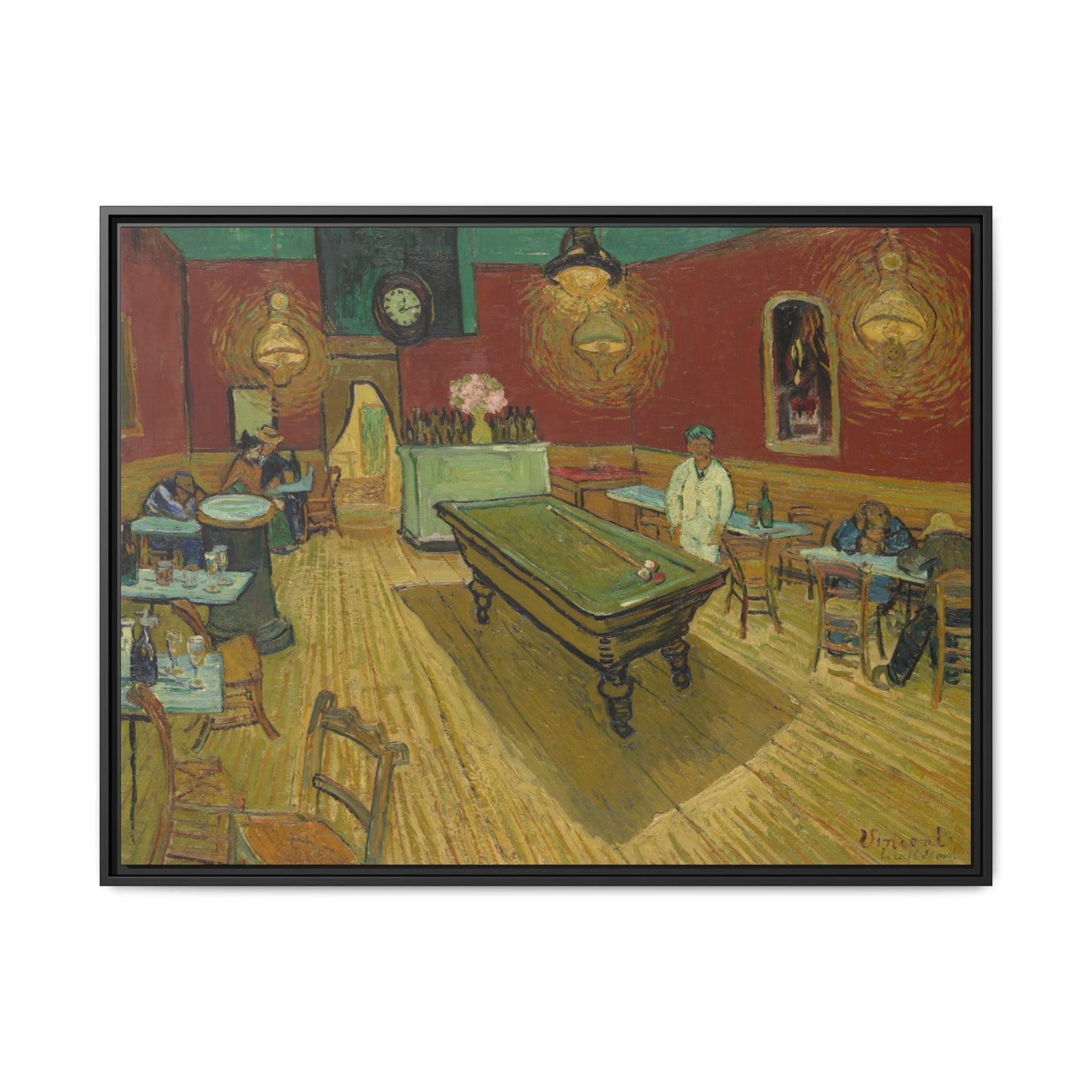 Van Gogh, Vincent - The Night Cafe (1888) - Matte Canvas, Framed