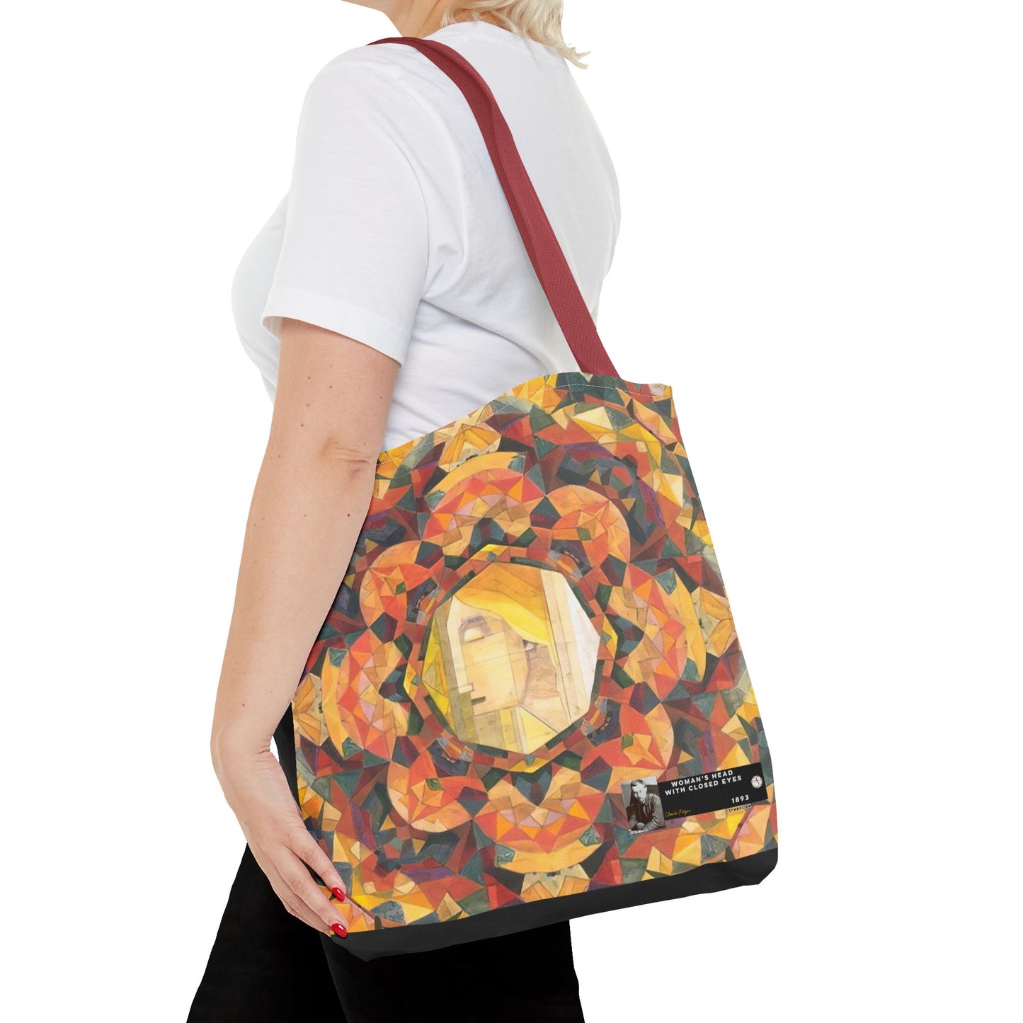 Filiger, Charles - Woman’s Head with Closed Eyes (1893) - Tote Bag