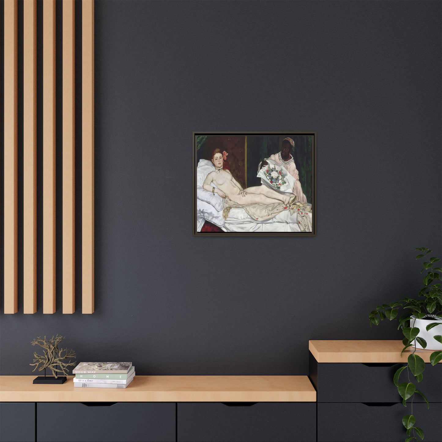 Manet, Édouard - Olympia (1870) - Matte Canvas, Framed