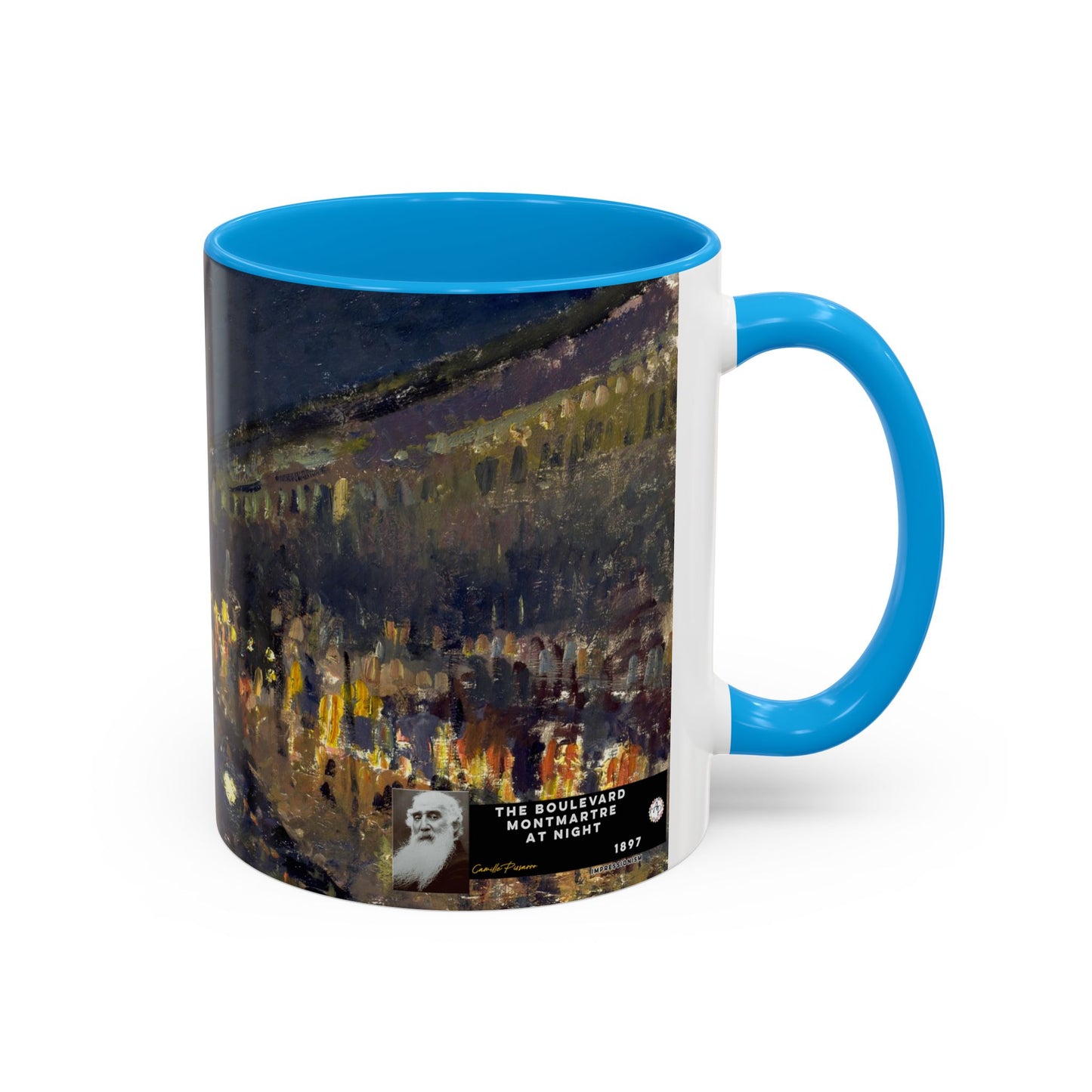 Pissarro, Camille - The Boulevard Montmartre At Night (1897) - Colorful Accent Mugs