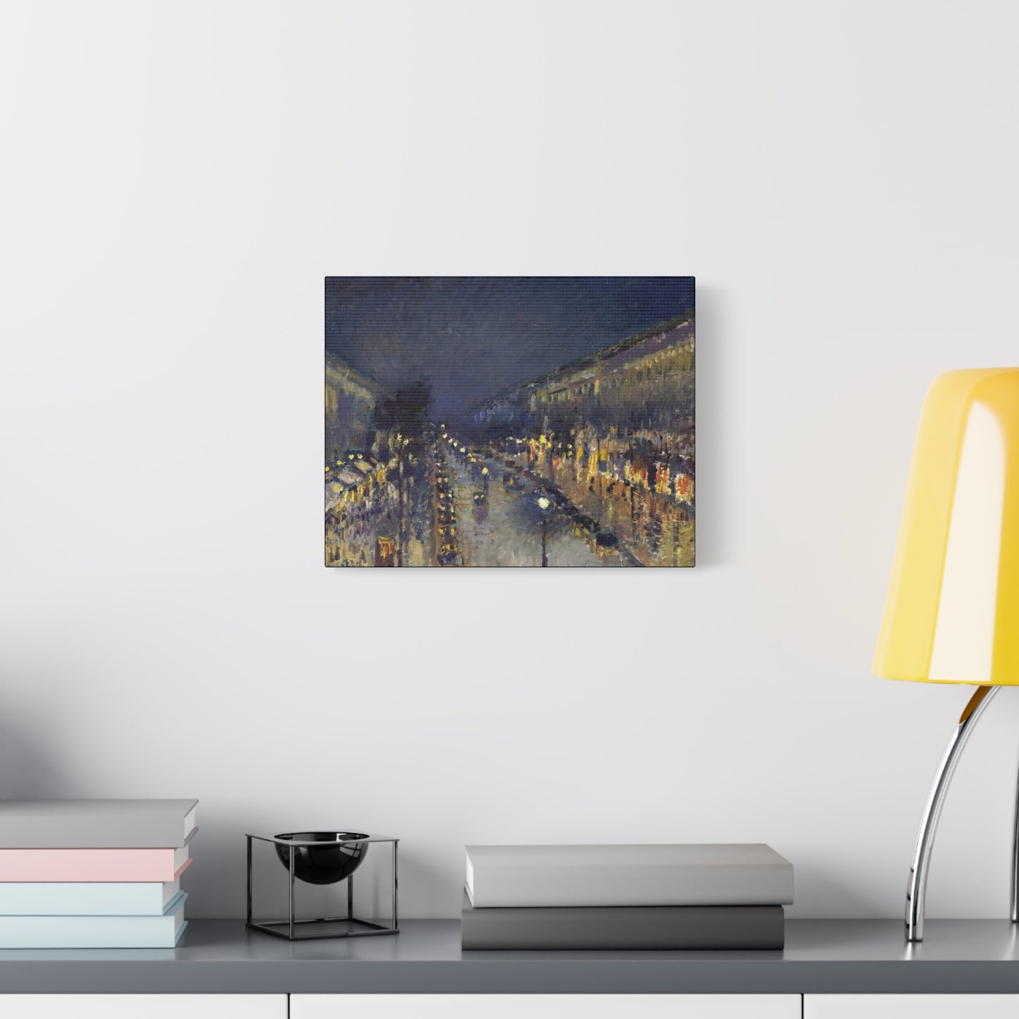 Pissarro, Camille - The Boulevard Montmartre At Night (1897) - Canvas Block, unframed