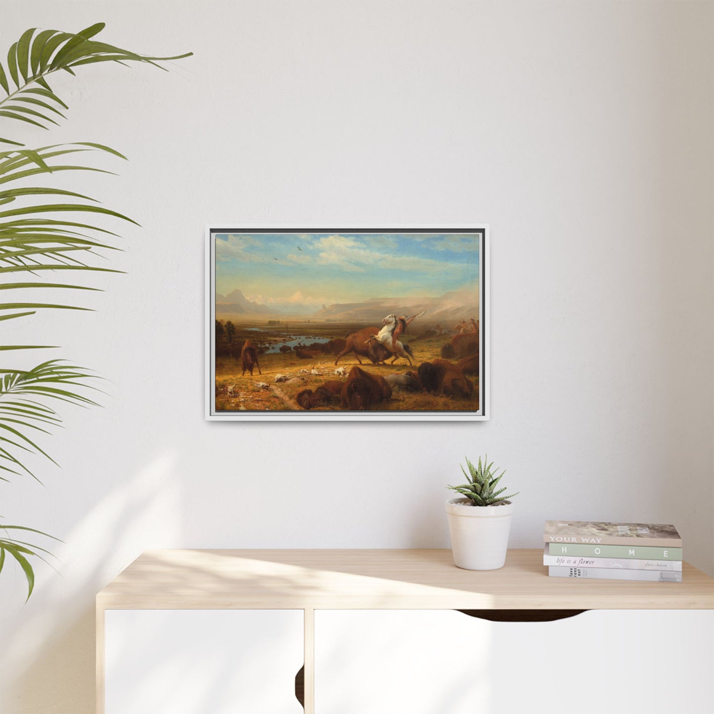Bierstadt, Albert - The Last of the Buffalo  (1888) - Matte Canvas, Framed
