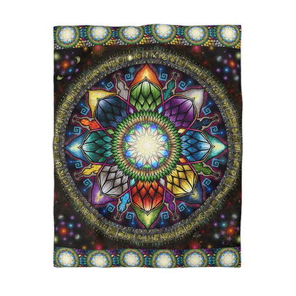 Mystic Jewel Mandala - Microfiber Duvet Cover