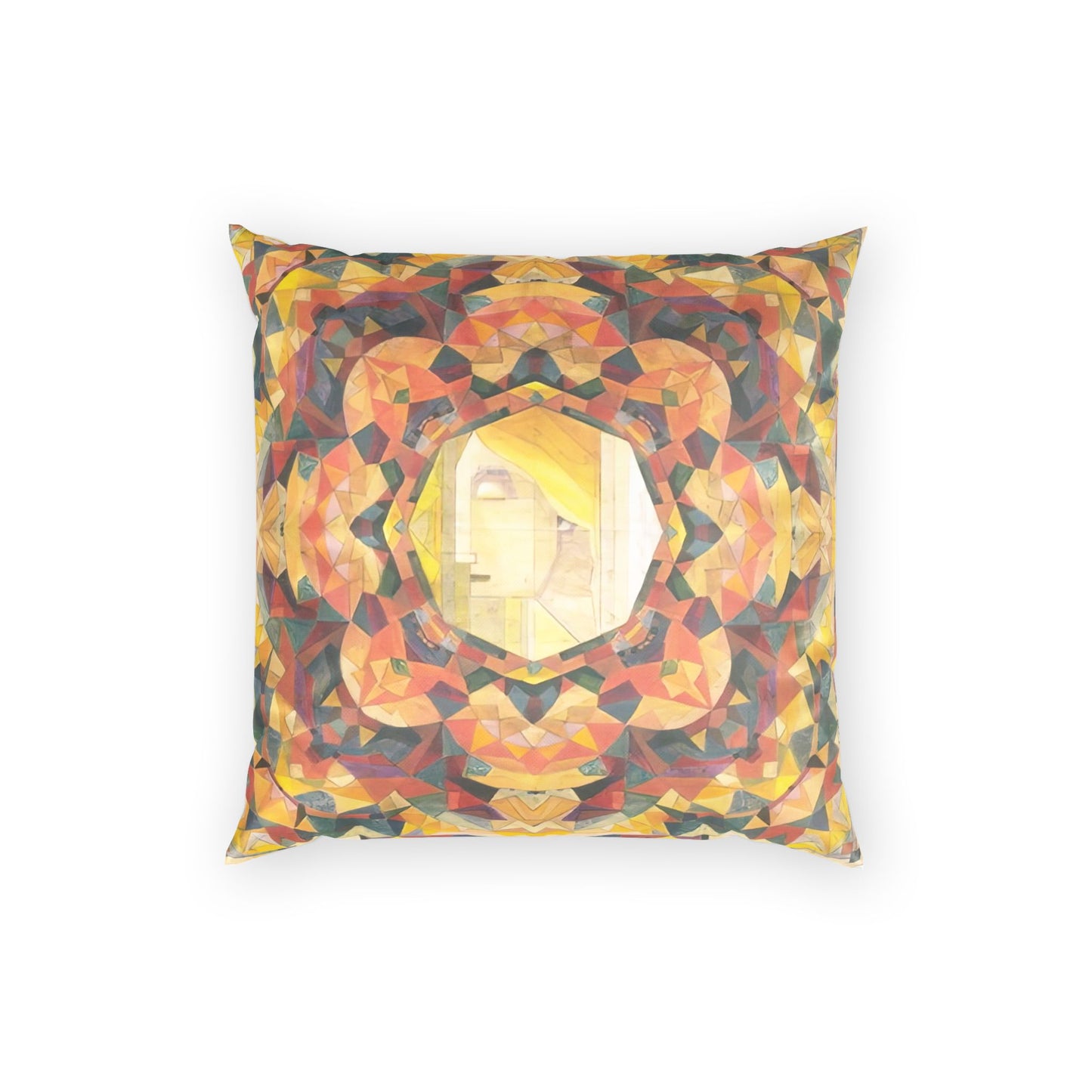 Filiger, Charles - Woman’s Head with Closed Eyes (1893) - Poly Velvet Pillow