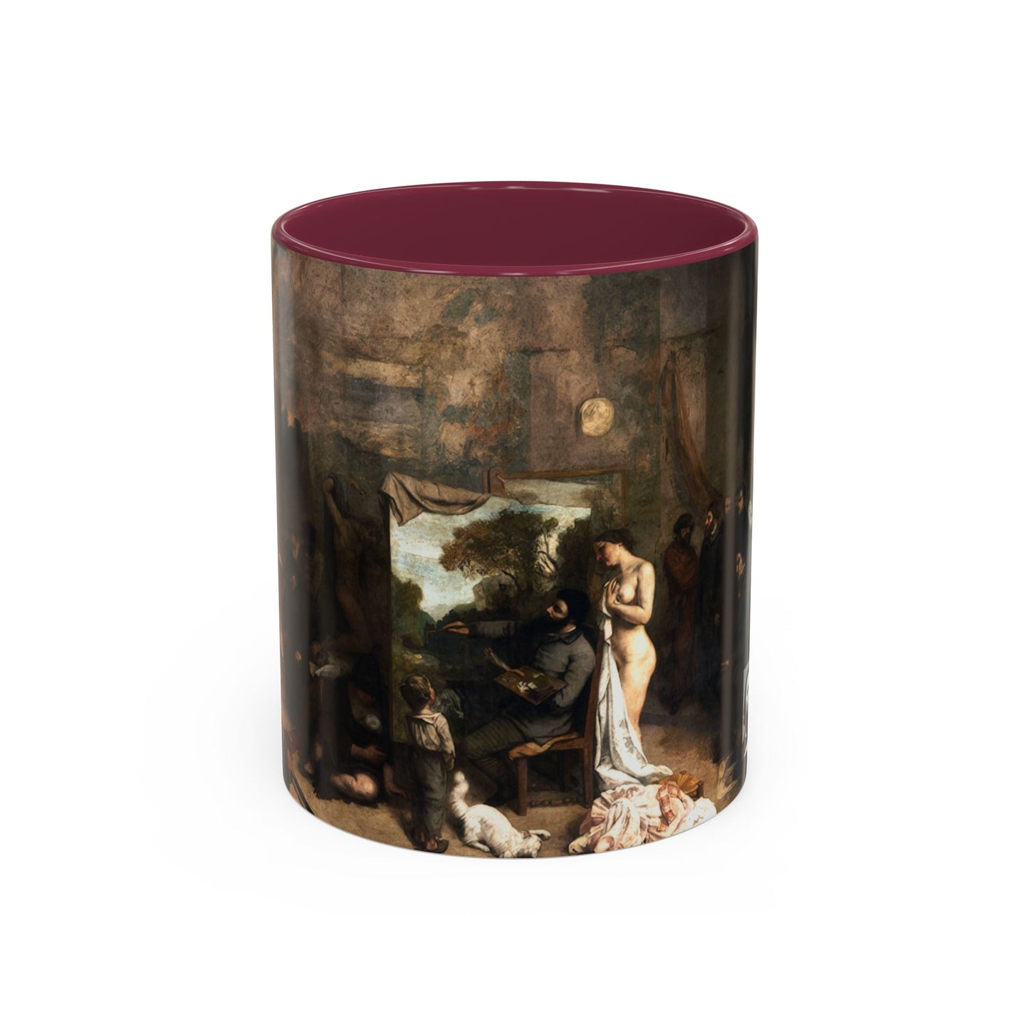 Courbet, Gustave - The Painter’s Studio (1855) - Colorful Accent Mugs