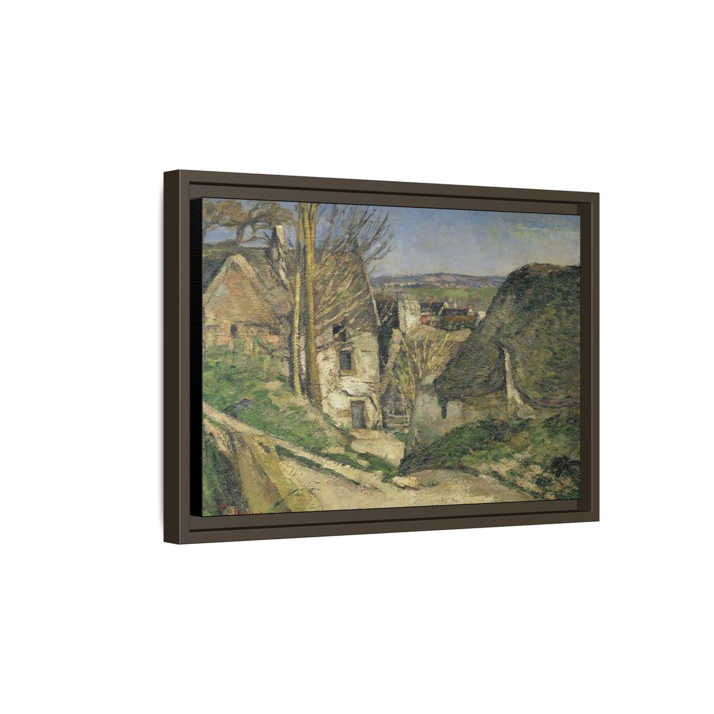 Cézanne, Paul - The House of the Hanged Man, Auvers-sur-Oise (1874) - Matte Canvas, Framed
