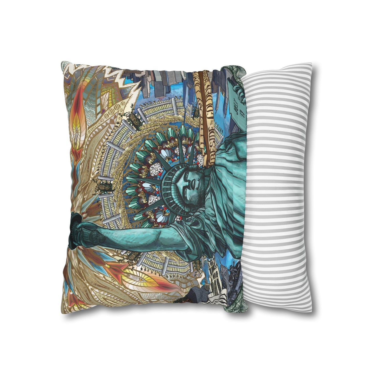 Pacio, Adam - Liberty Mandala - Suede Square Pillowcase
