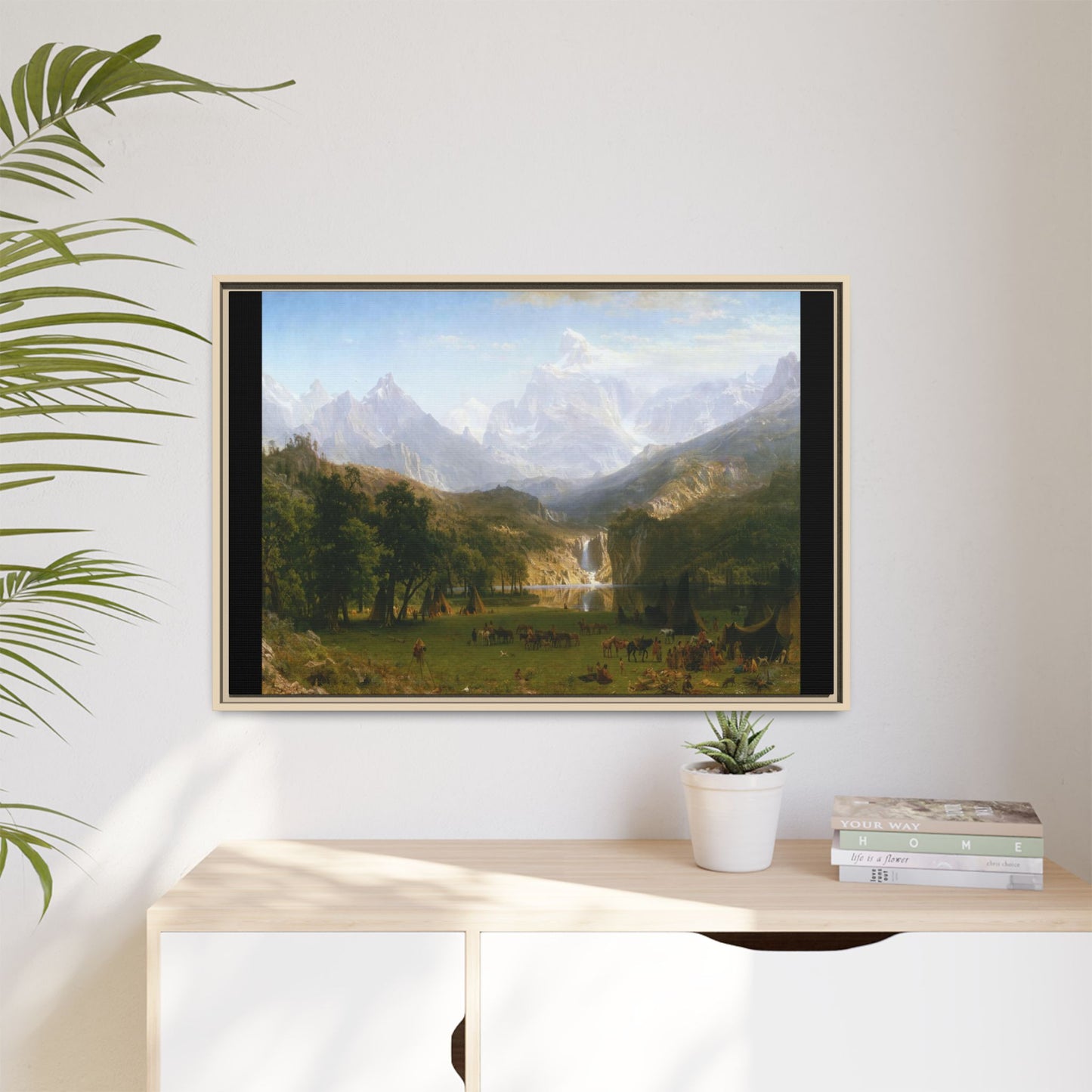 Bierstadt, Albert - The Rocky Mountains, Lander’s Peak (1863) - Matte Canvas, Framed