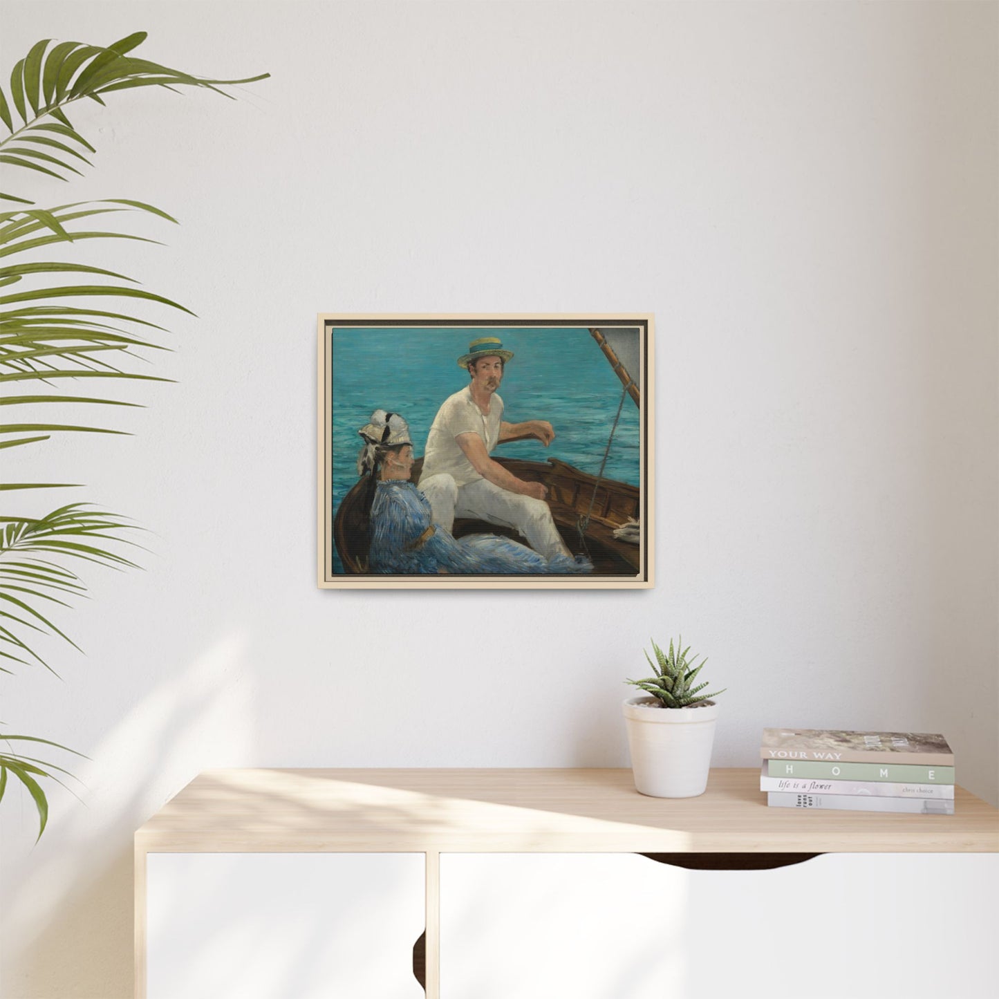 Manet, Édouard - Boating (1874) - Matte Canvas, Framed