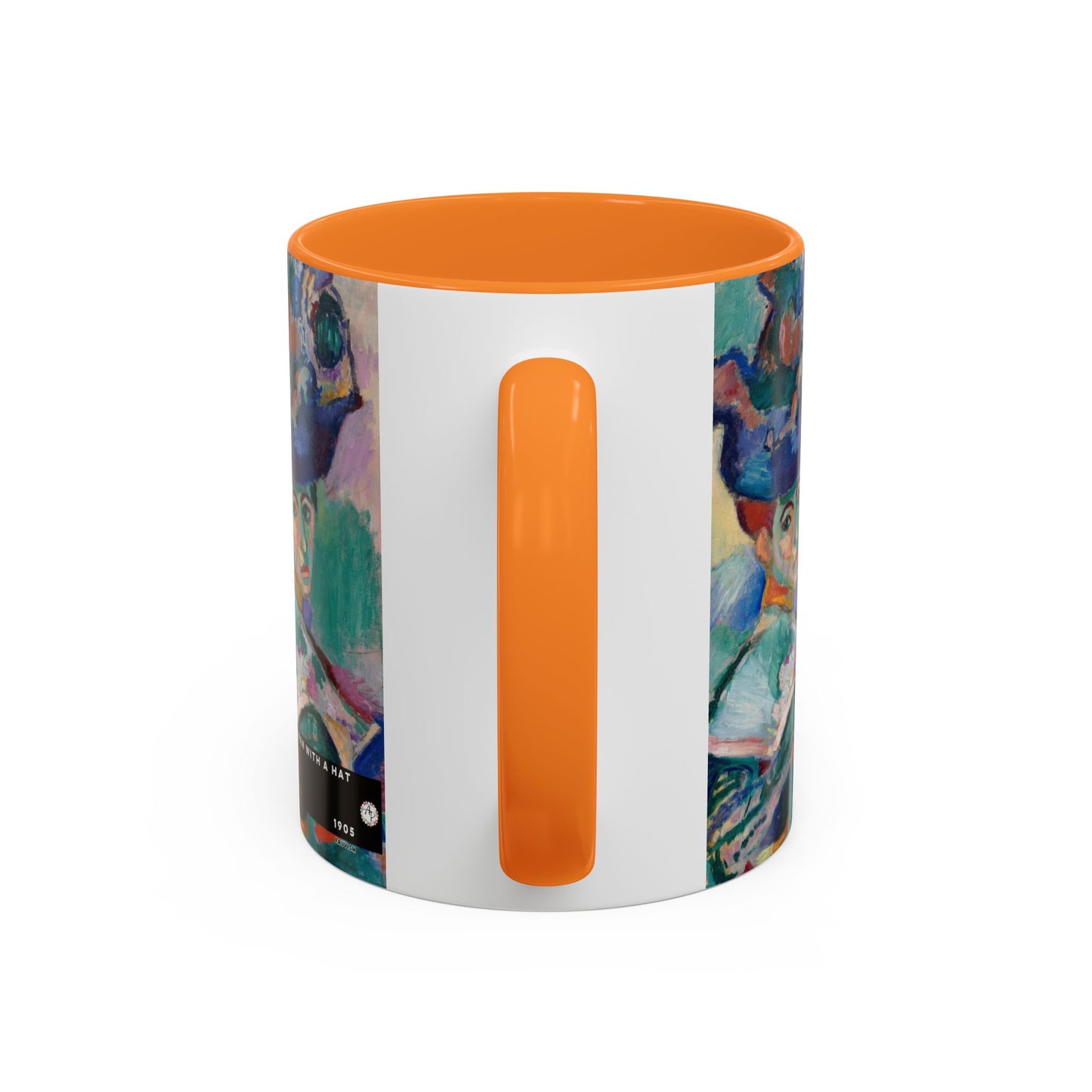 Matisse, Henri - Woman with a Hat (1905) - Colorful Accent Mugs
