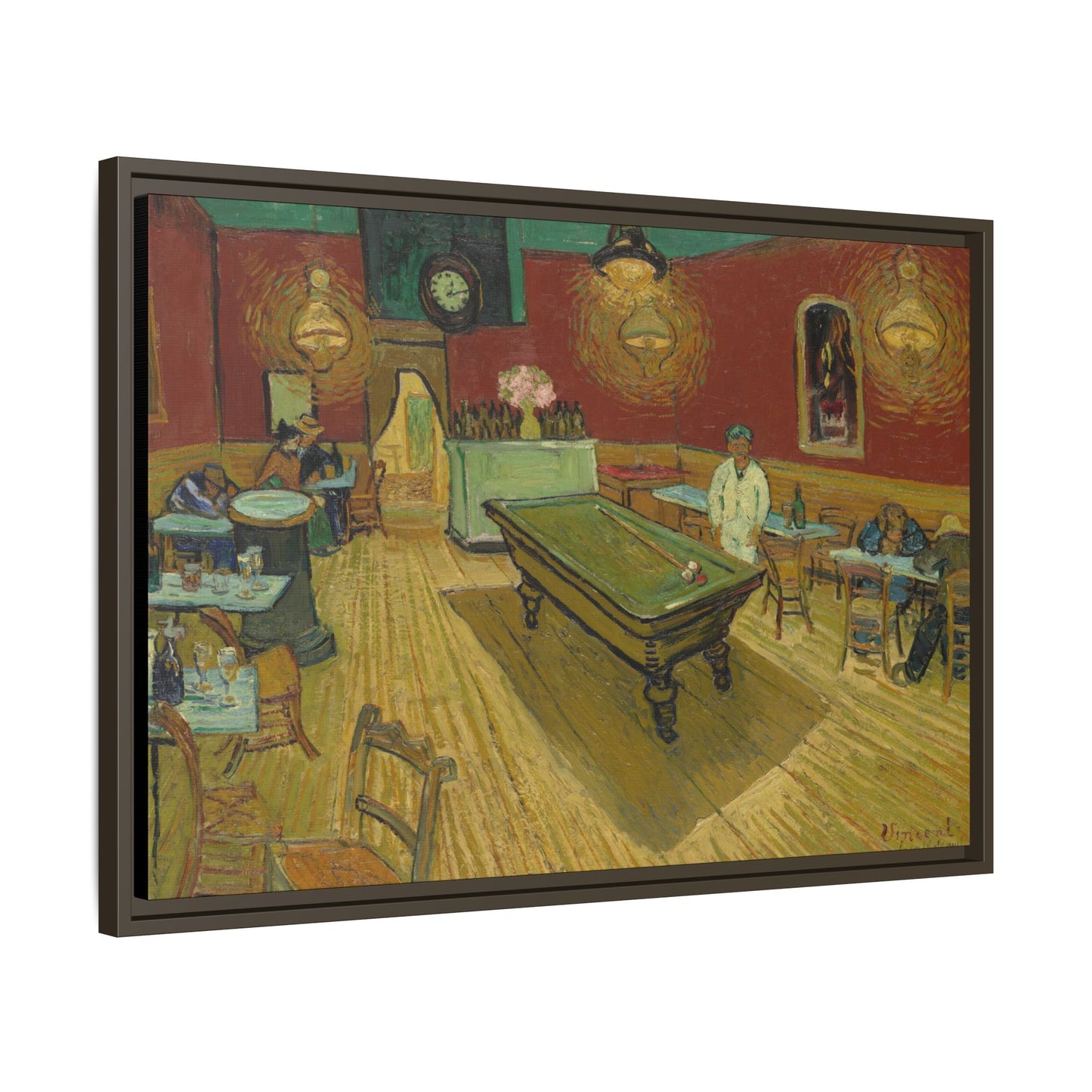 Van Gogh, Vincent - The Night Cafe (1888) - Matte Canvas, Framed