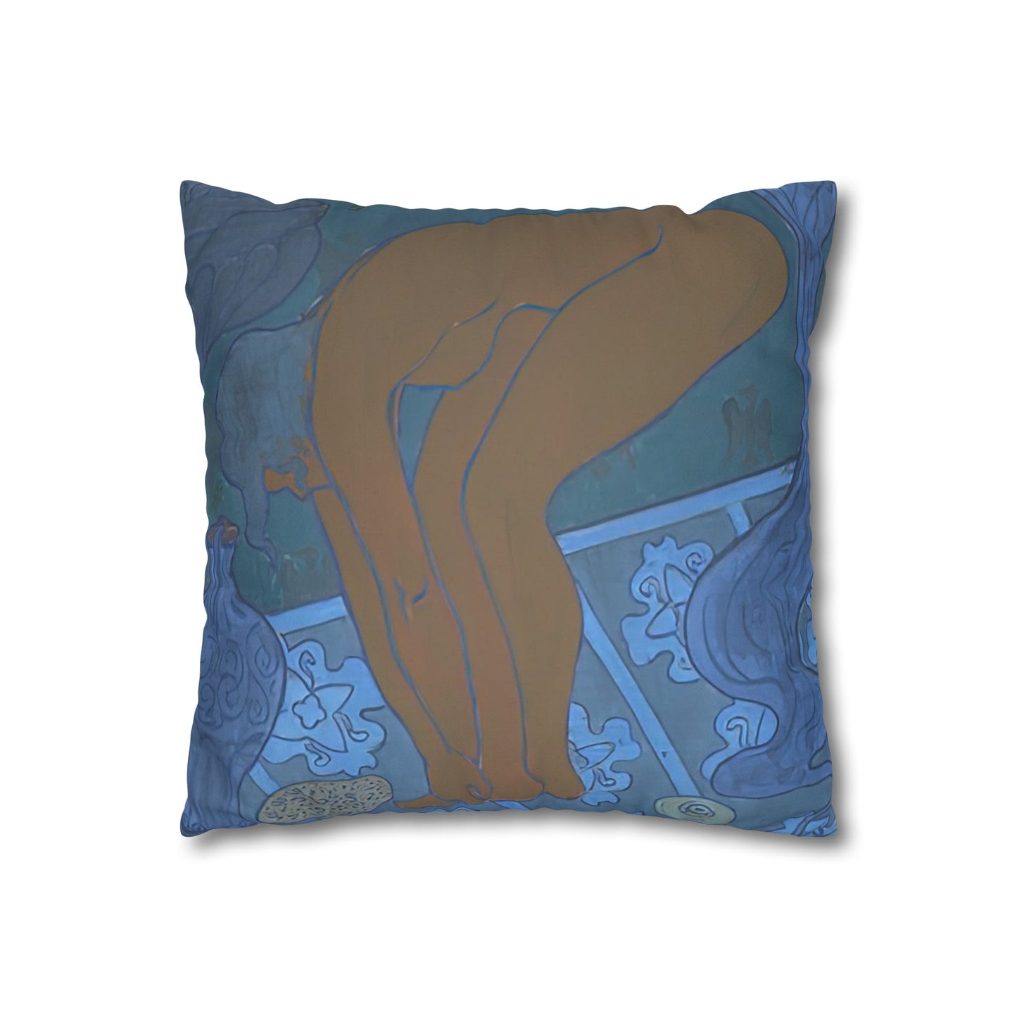 Ranson, Paul - The Blue Bather (1891) - Suede Square Pillowcase