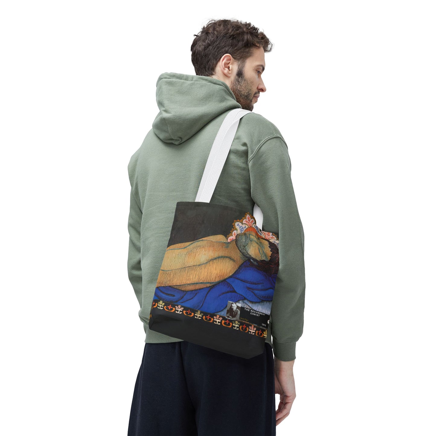 Filiger, Charles - The Recumbent Christ (1895) - Tote Bag