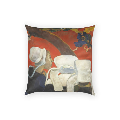 Gauguin, Paul - Vision of the Sermon (Jacob Wrestling with the Angel) (1888) - Poly Velvet Pillow