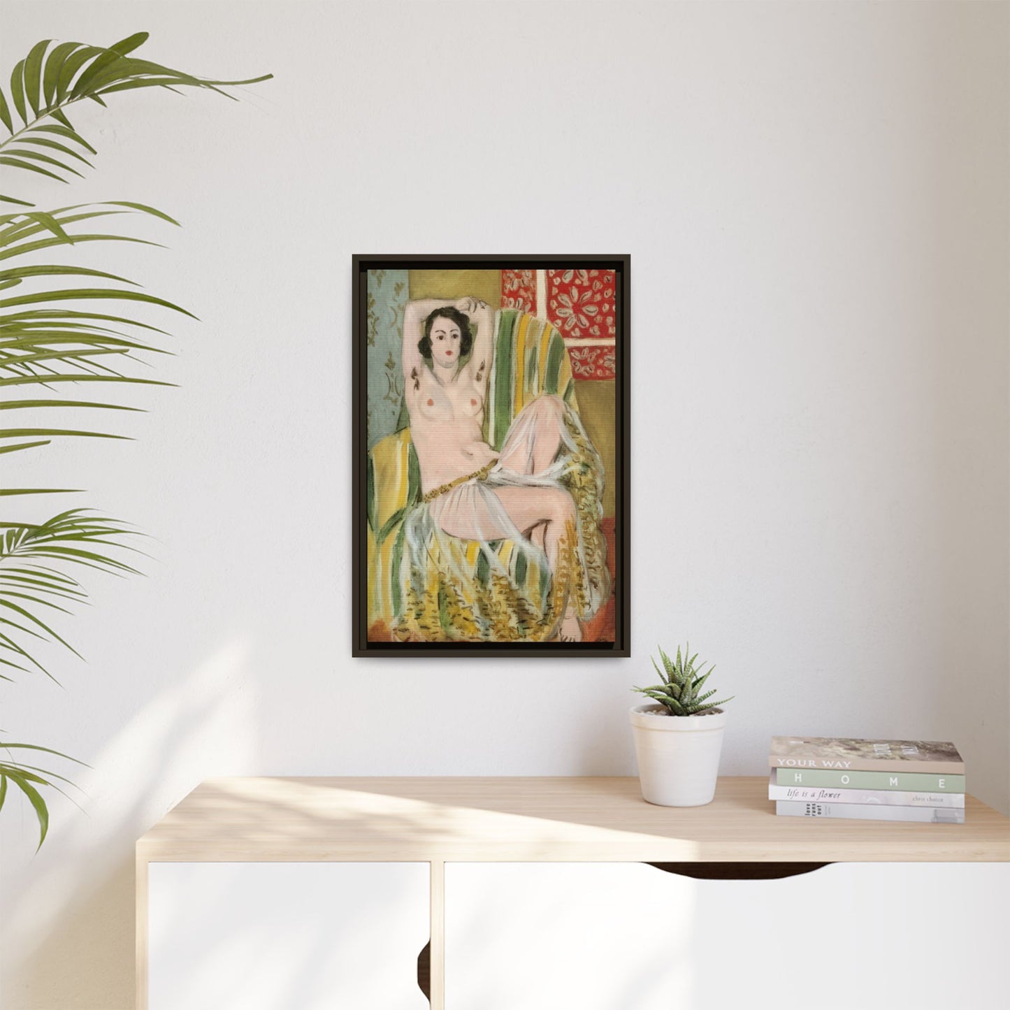 Matisse, Henri - Odalisque with Raised Arms (1923) - Matte Canvas, Framed