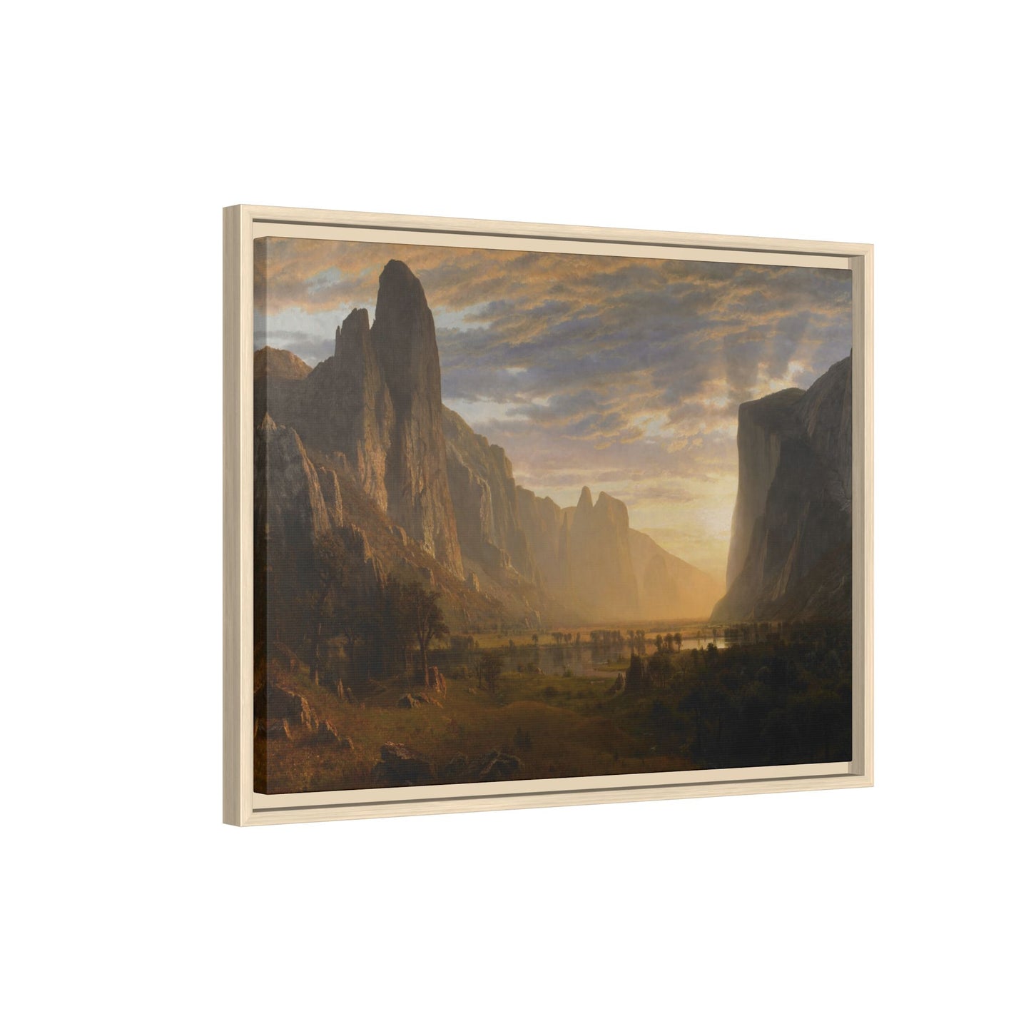 Bierstadt, Albert - Looking Down Yosemite Valley (1865) - Matte Canvas, Framed